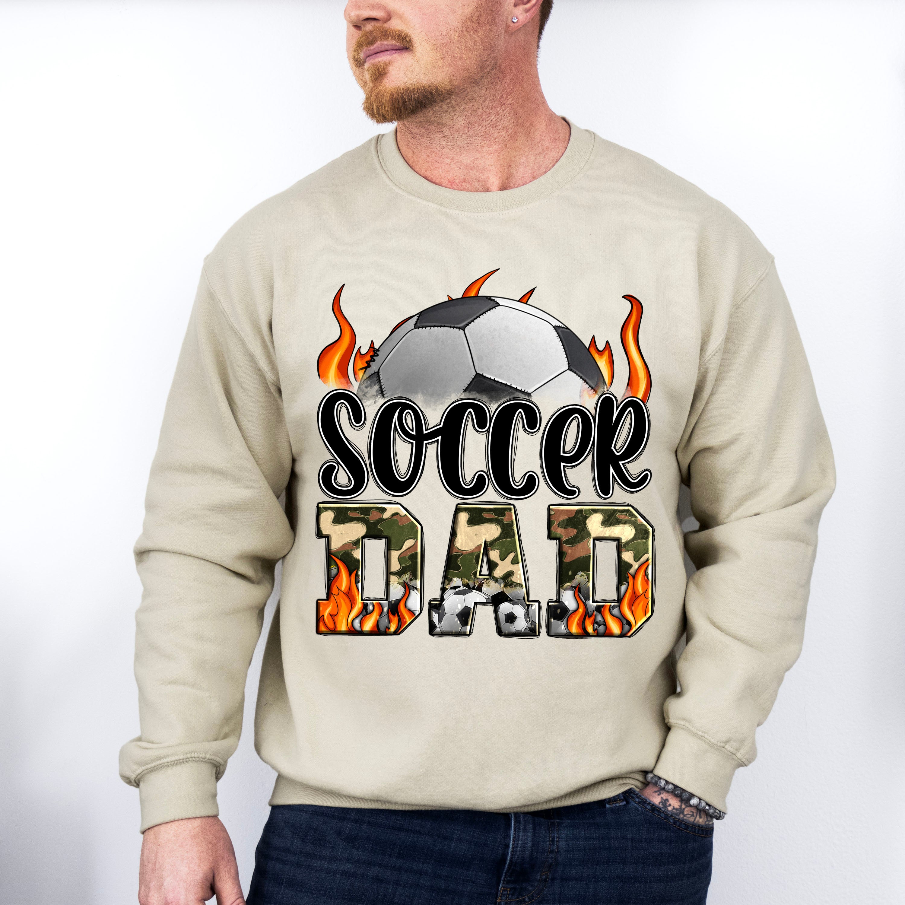 Soccer Dad Father's Day Unisex Crewneck T-Shirt Sweatshirt Hoodie