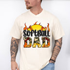 Softball Dad Father's Day Unisex Crewneck T-Shirt Sweatshirt Hoodie