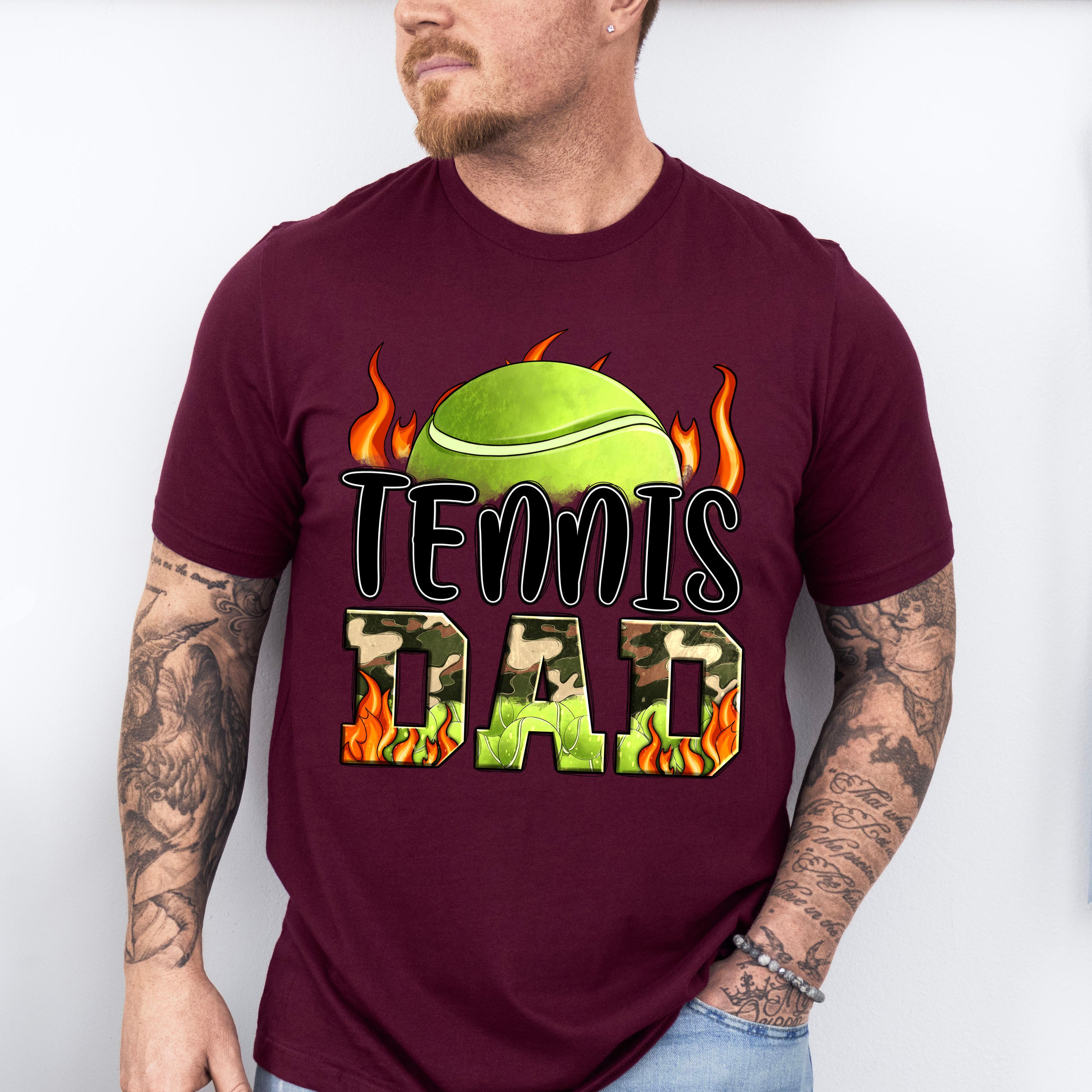 Tennis Dad Father's Day Unisex Crewneck T-Shirt Sweatshirt Hoodie