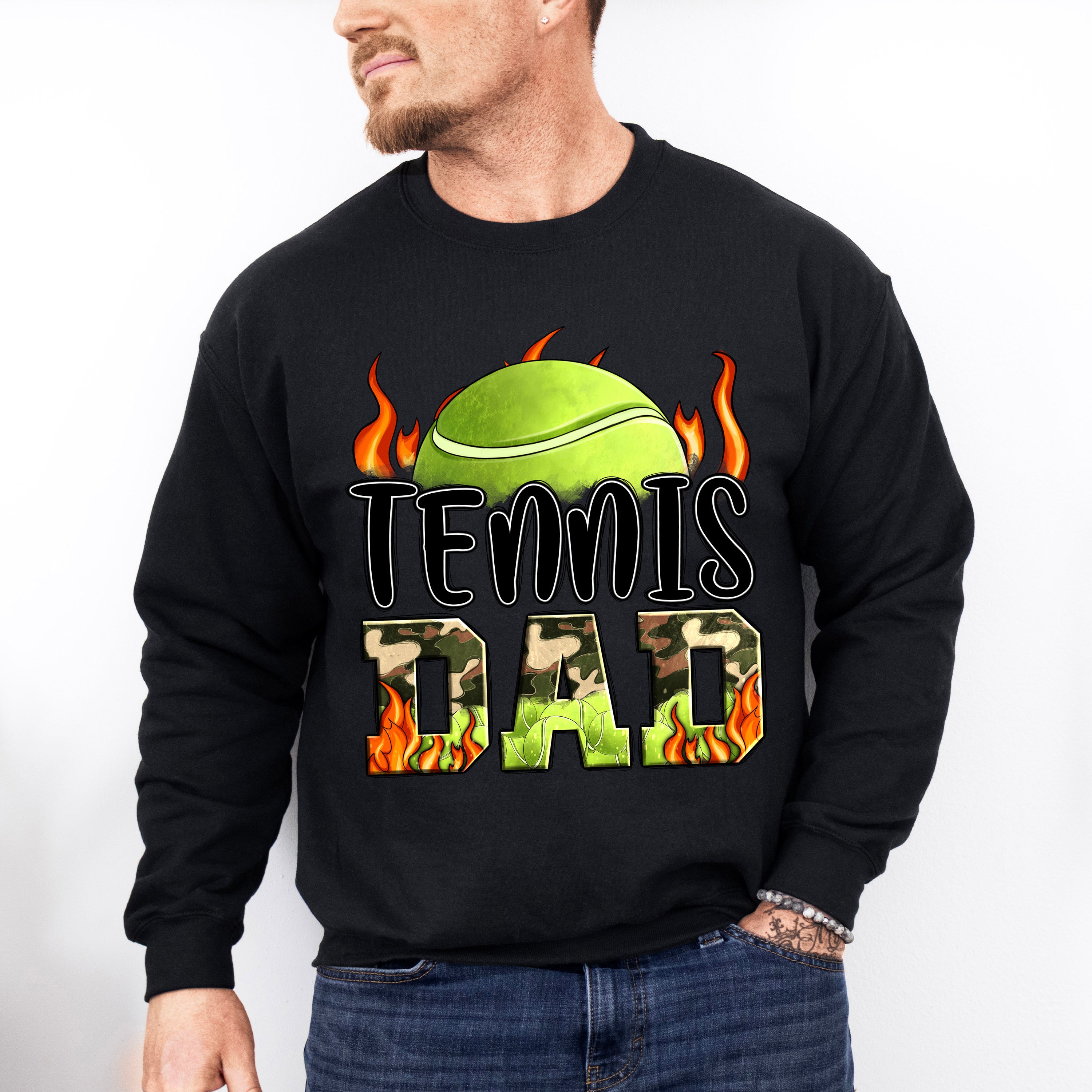 Tennis Dad Father's Day Unisex Crewneck T-Shirt Sweatshirt Hoodie
