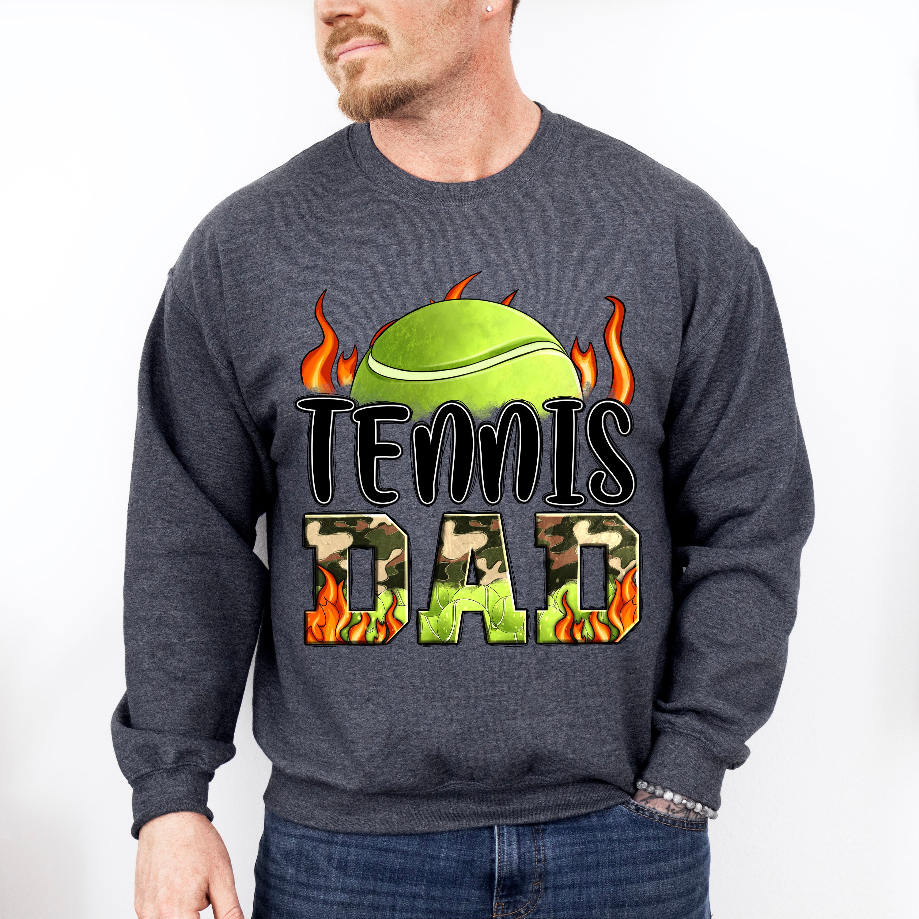 Tennis Dad Father's Day Unisex Crewneck T-Shirt Sweatshirt Hoodie