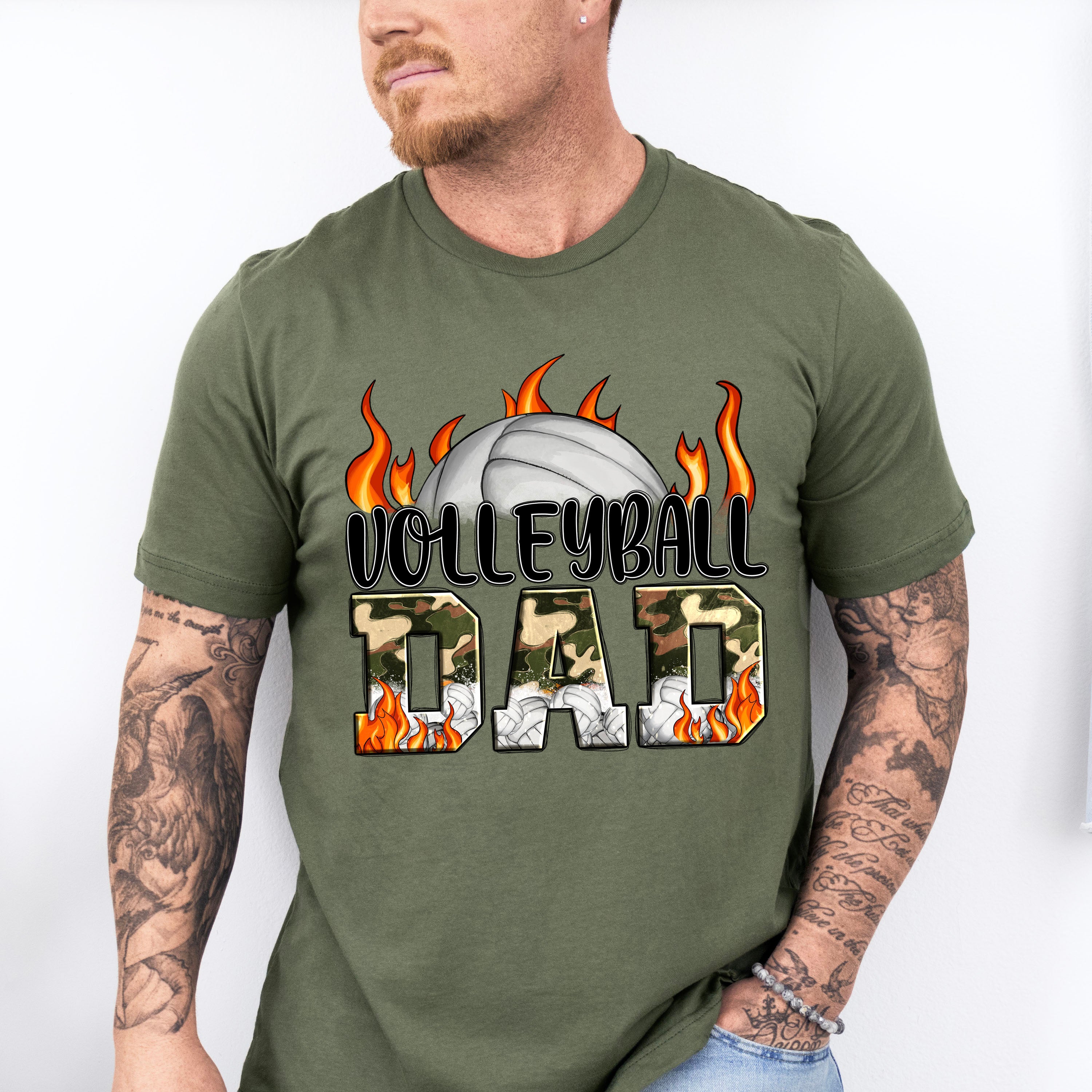 Volleyball Dad Father's Day Unisex Crewneck T-Shirt Sweatshirt Hoodie