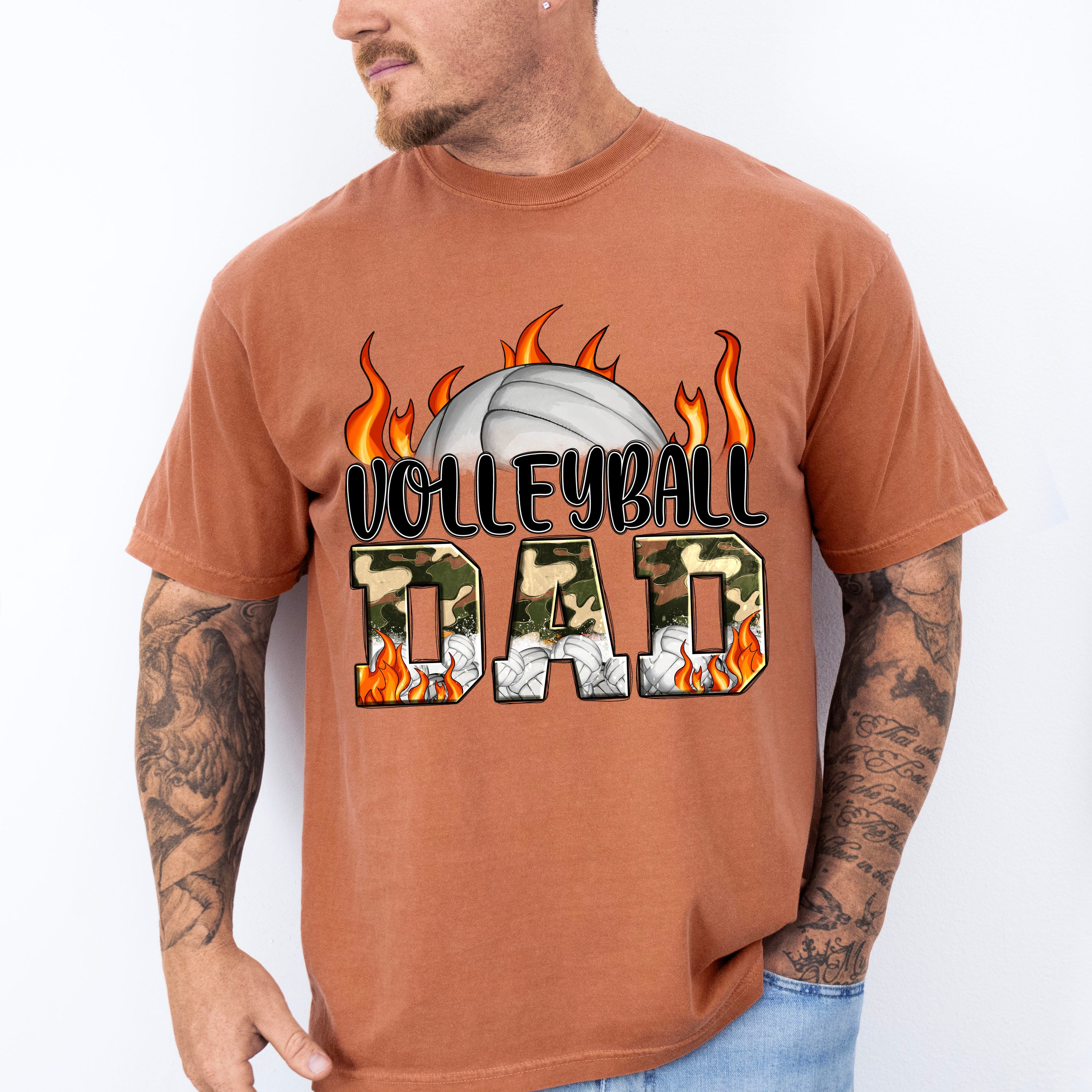 Volleyball Dad Father's Day Unisex Crewneck T-Shirt Sweatshirt Hoodie