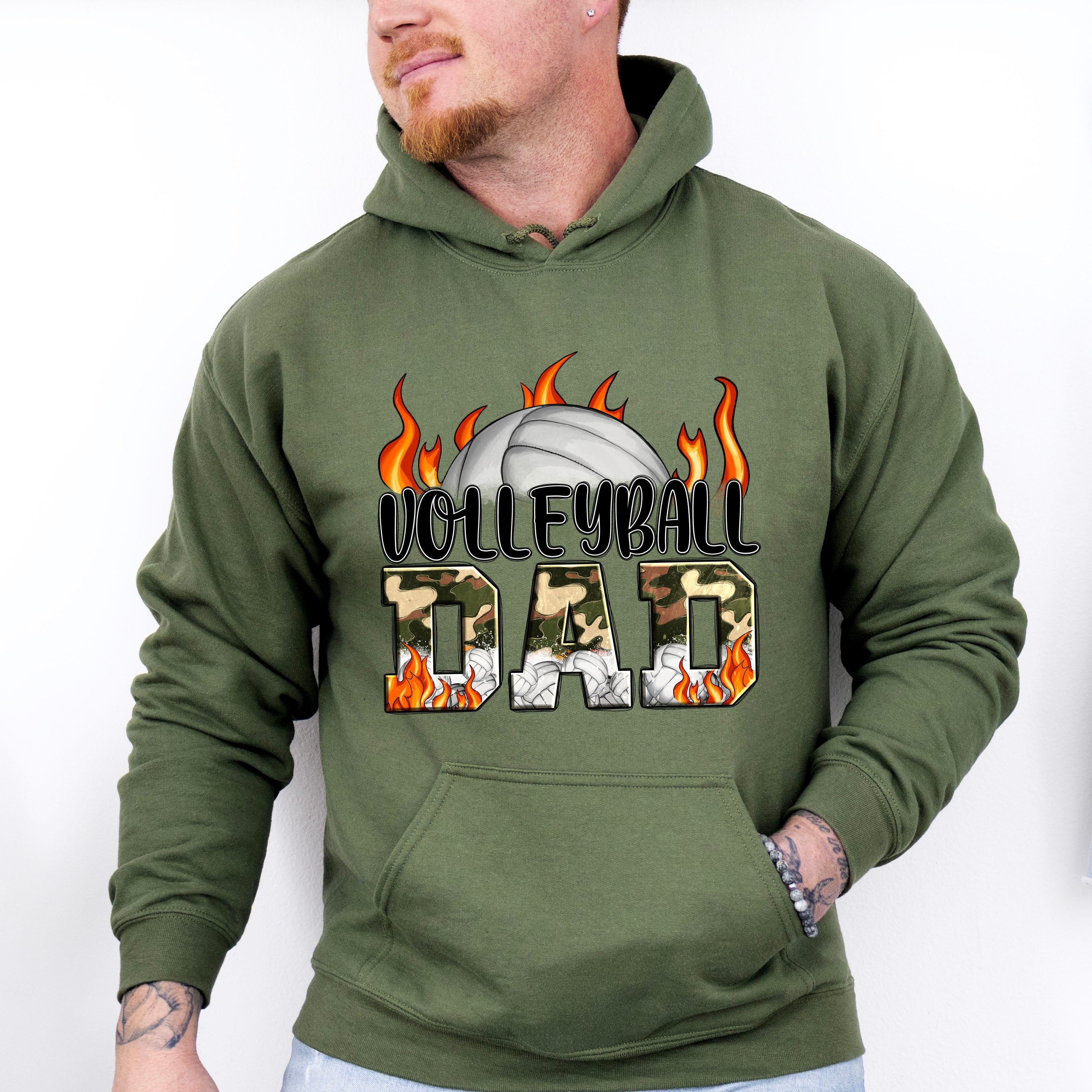 Volleyball Dad Father's Day Unisex Crewneck T-Shirt Sweatshirt Hoodie