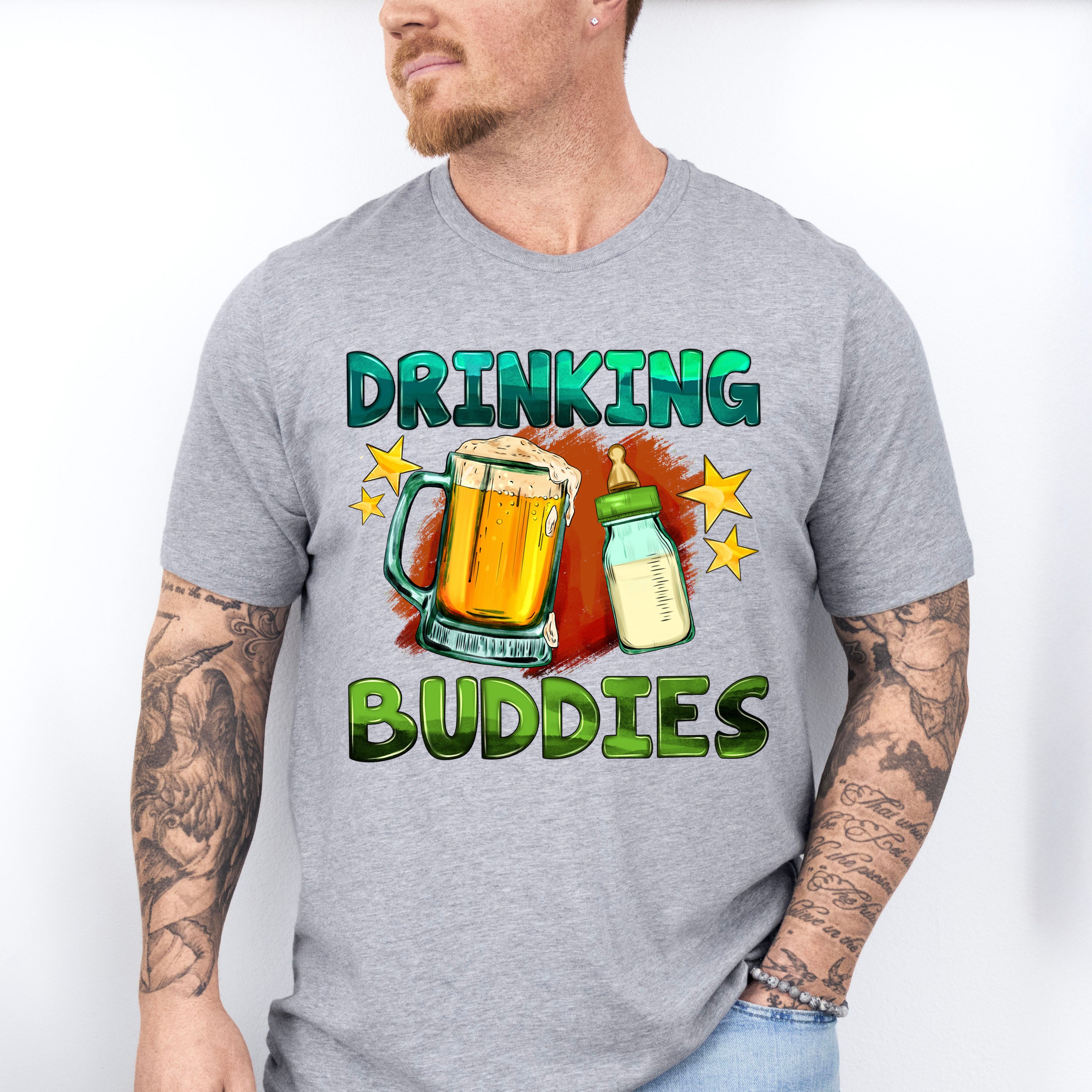 Drinking Buddies Father's Day Unisex Crewneck T-Shirt Sweatshirt Hoodie