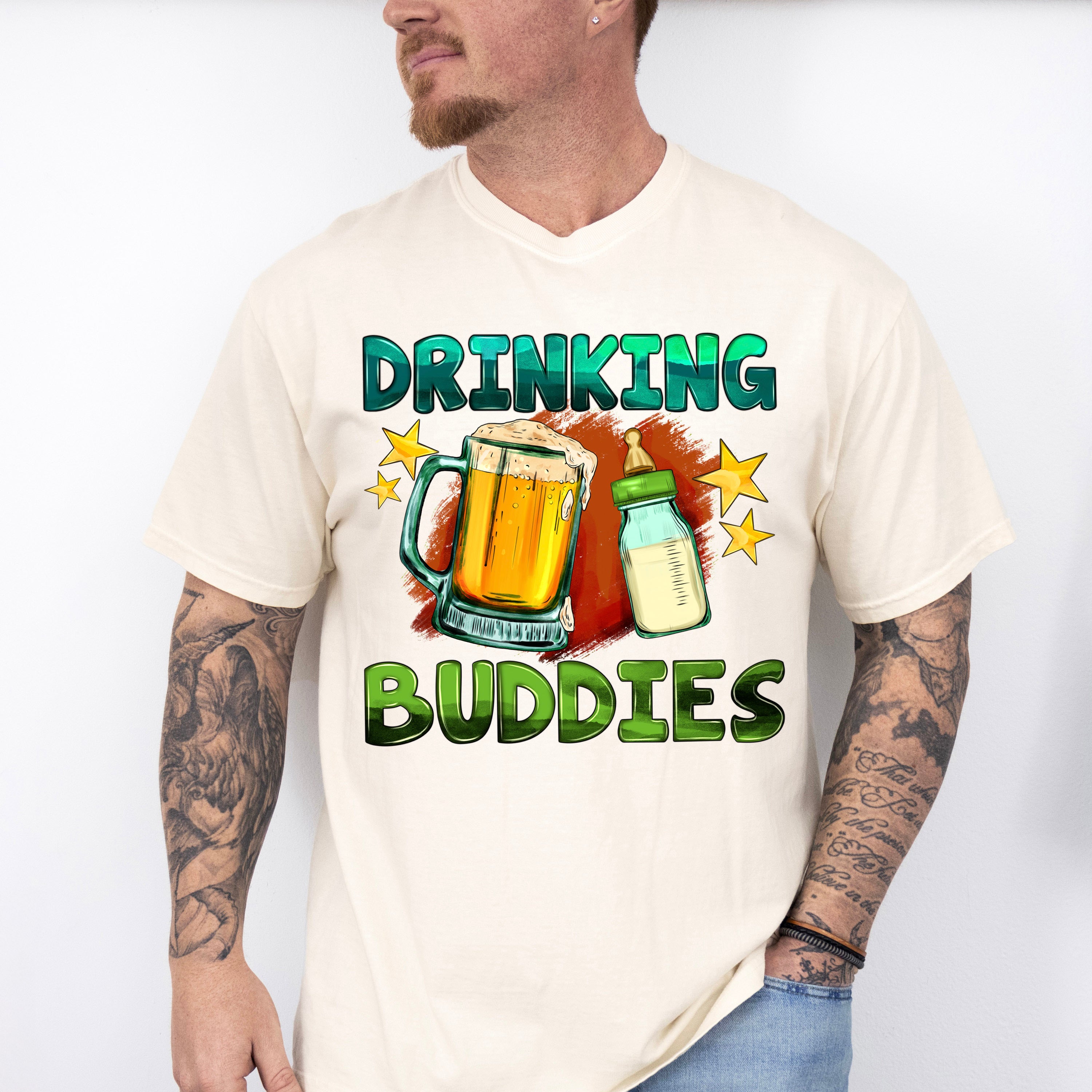 Drinking Buddies Father's Day Unisex Crewneck T-Shirt Sweatshirt Hoodie