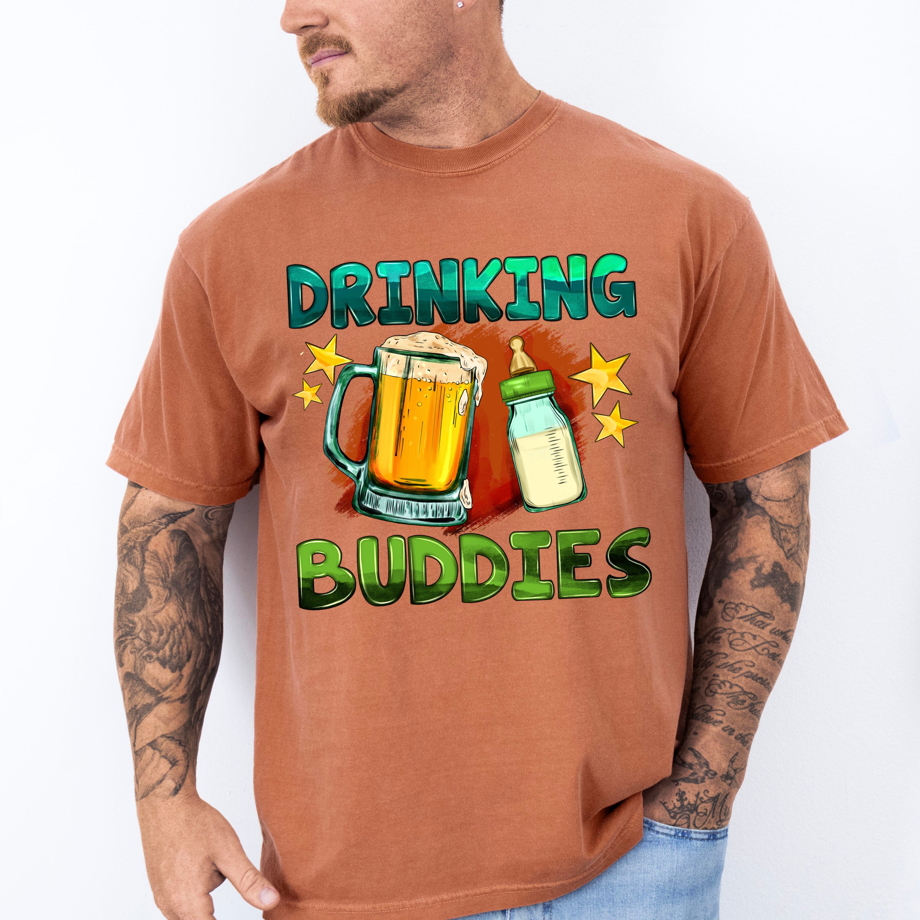 Drinking Buddies Father's Day Unisex Crewneck T-Shirt Sweatshirt Hoodie