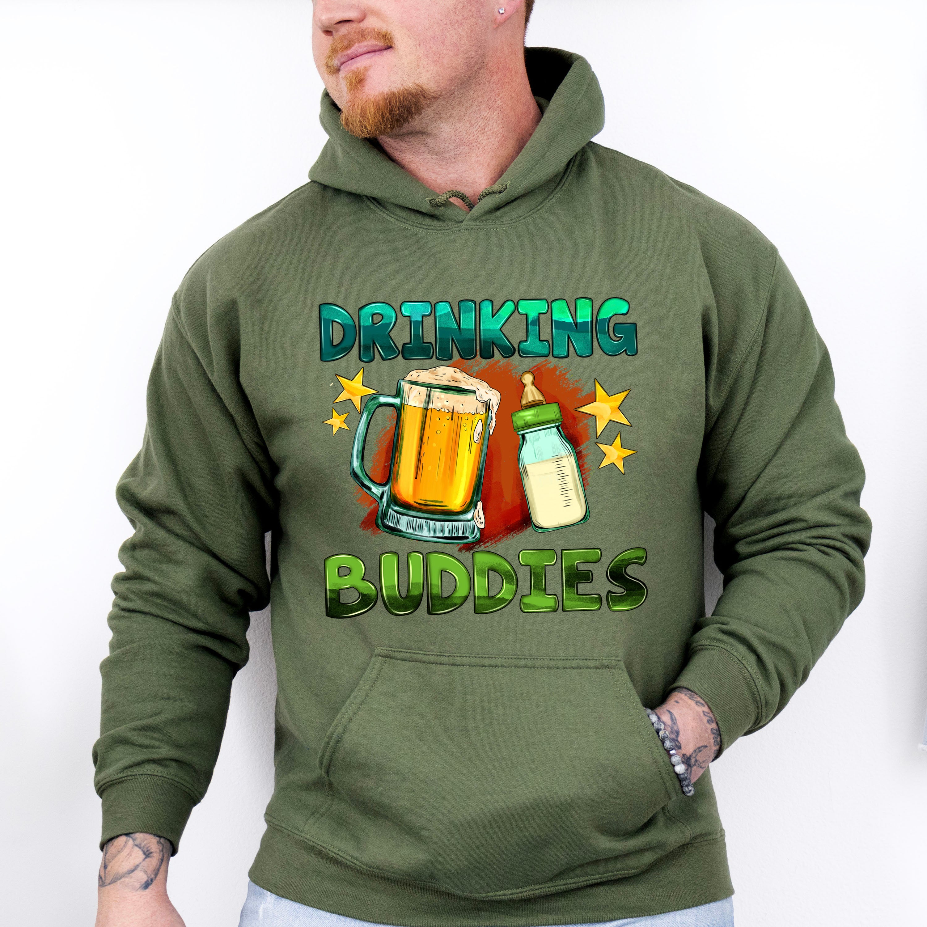 Drinking Buddies Father's Day Unisex Crewneck T-Shirt Sweatshirt Hoodie