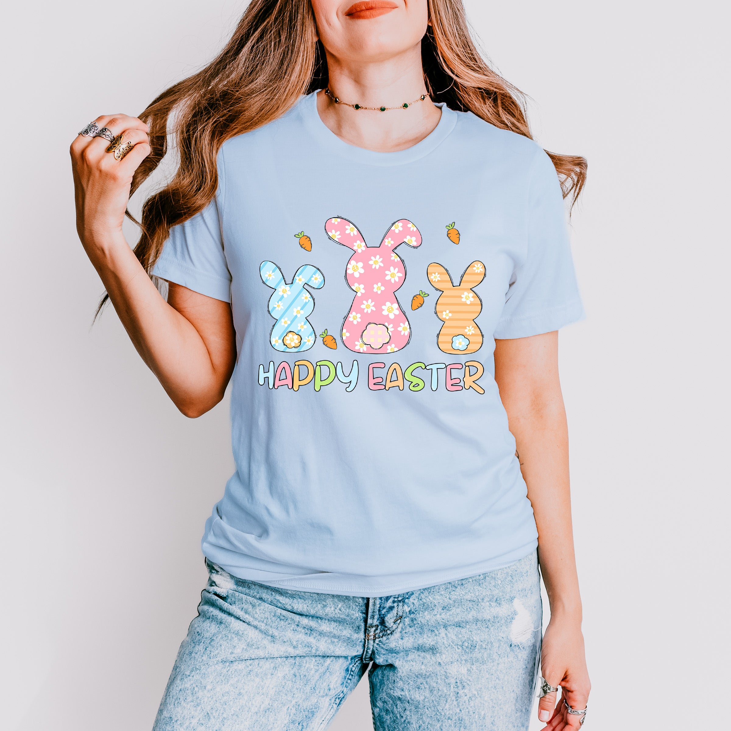 Happy Easter Bunny Easter Day Unisex Crewneck T-Shirt Sweatshirt Hoodie