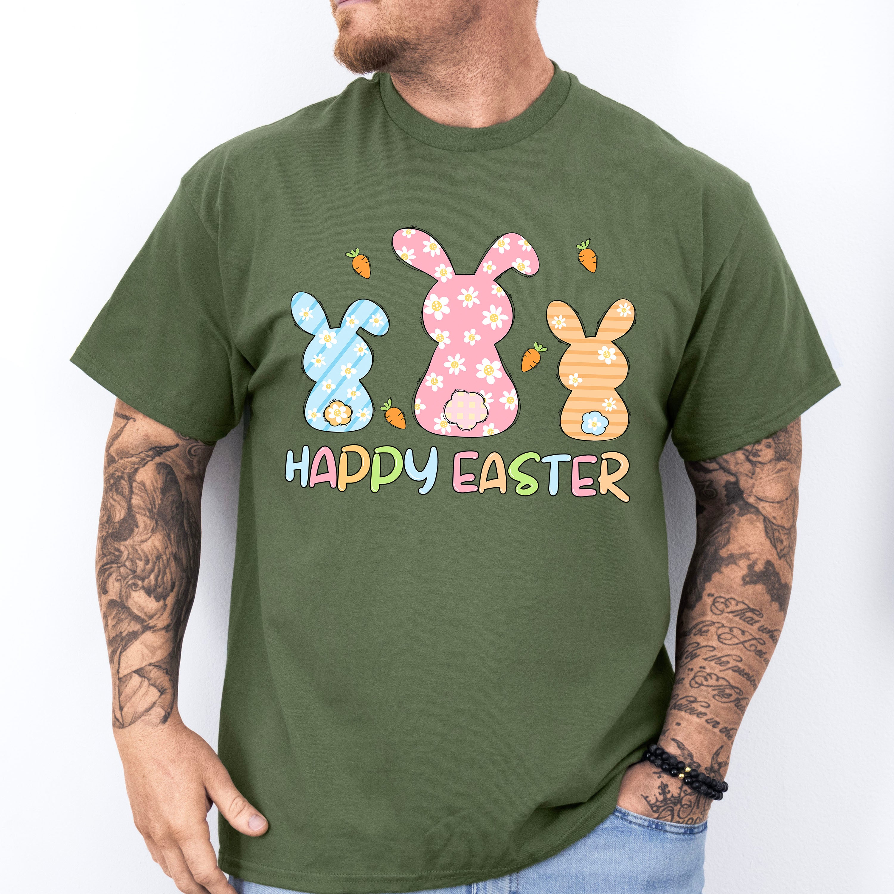 Happy Easter Bunny Easter Day Unisex Crewneck T-Shirt Sweatshirt Hoodie