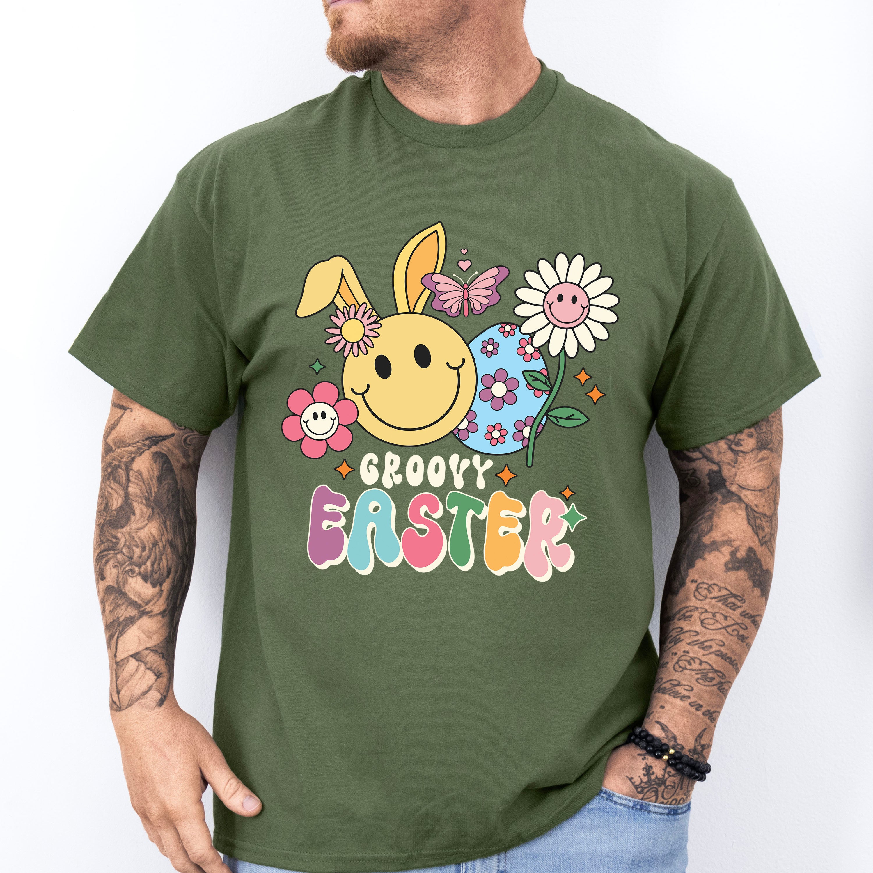 Groovy Easter Easter Day Unisex Crewneck T-Shirt Sweatshirt Hoodie