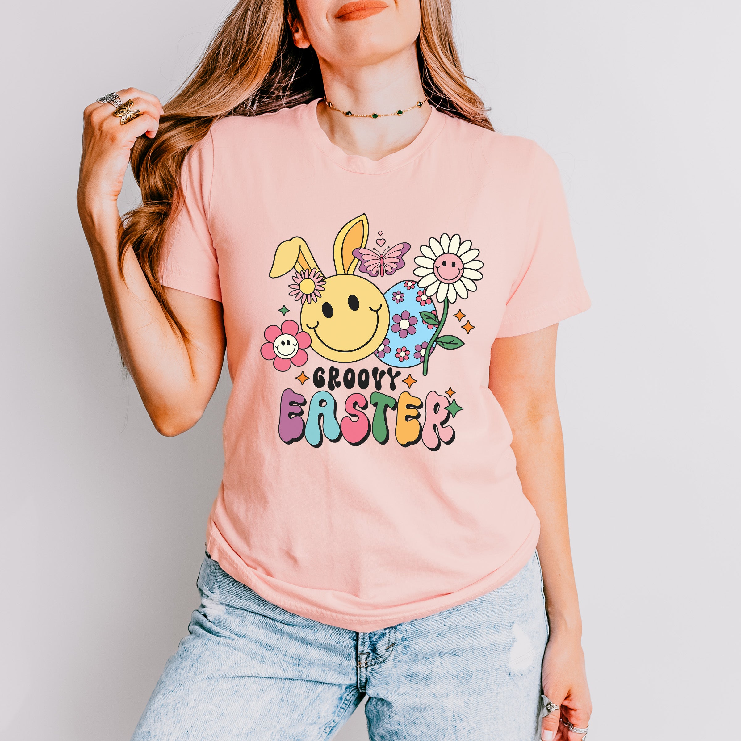 Groovy Easter Easter Day Unisex Crewneck T-Shirt Sweatshirt Hoodie