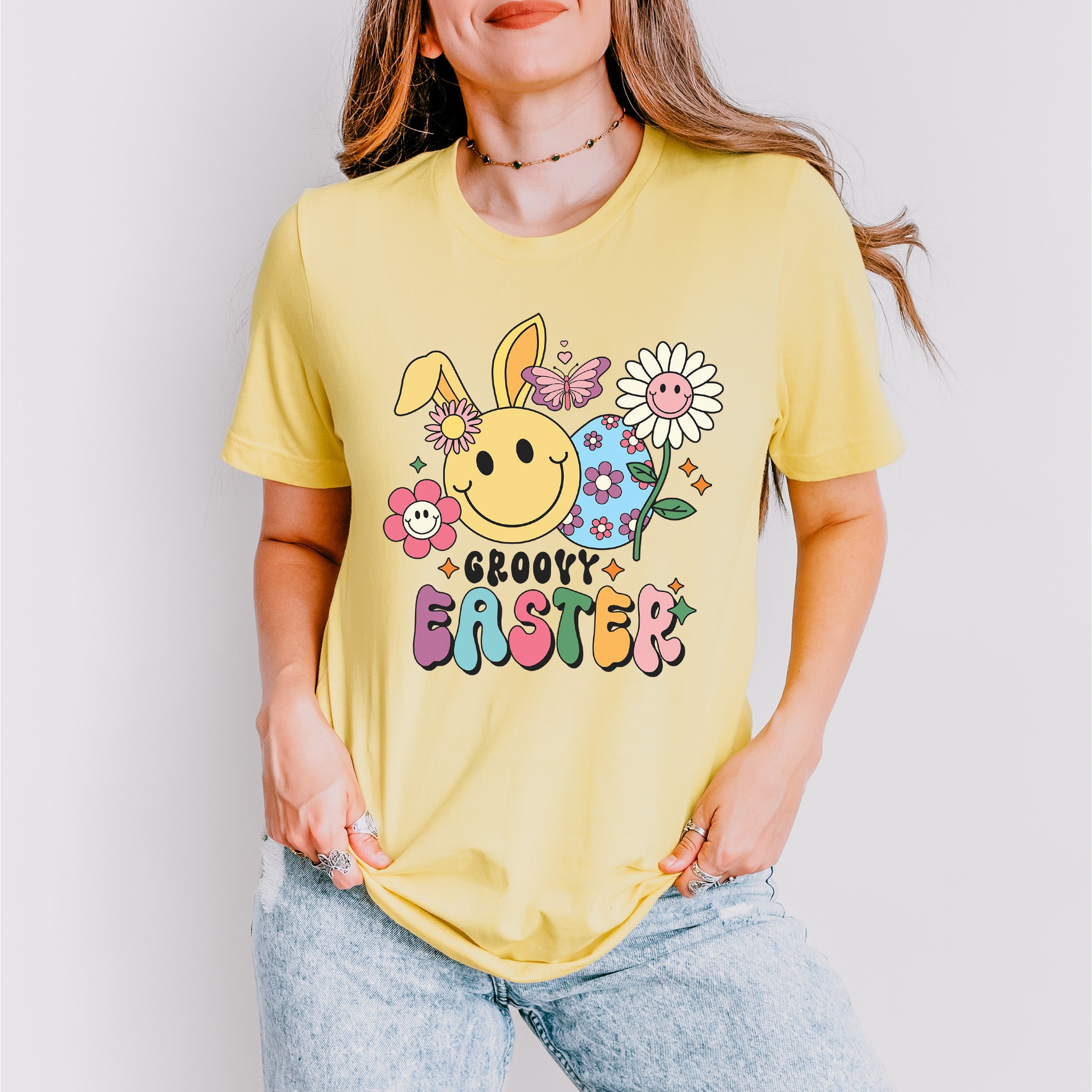 Groovy Easter Easter Day Unisex Crewneck T-Shirt Sweatshirt Hoodie
