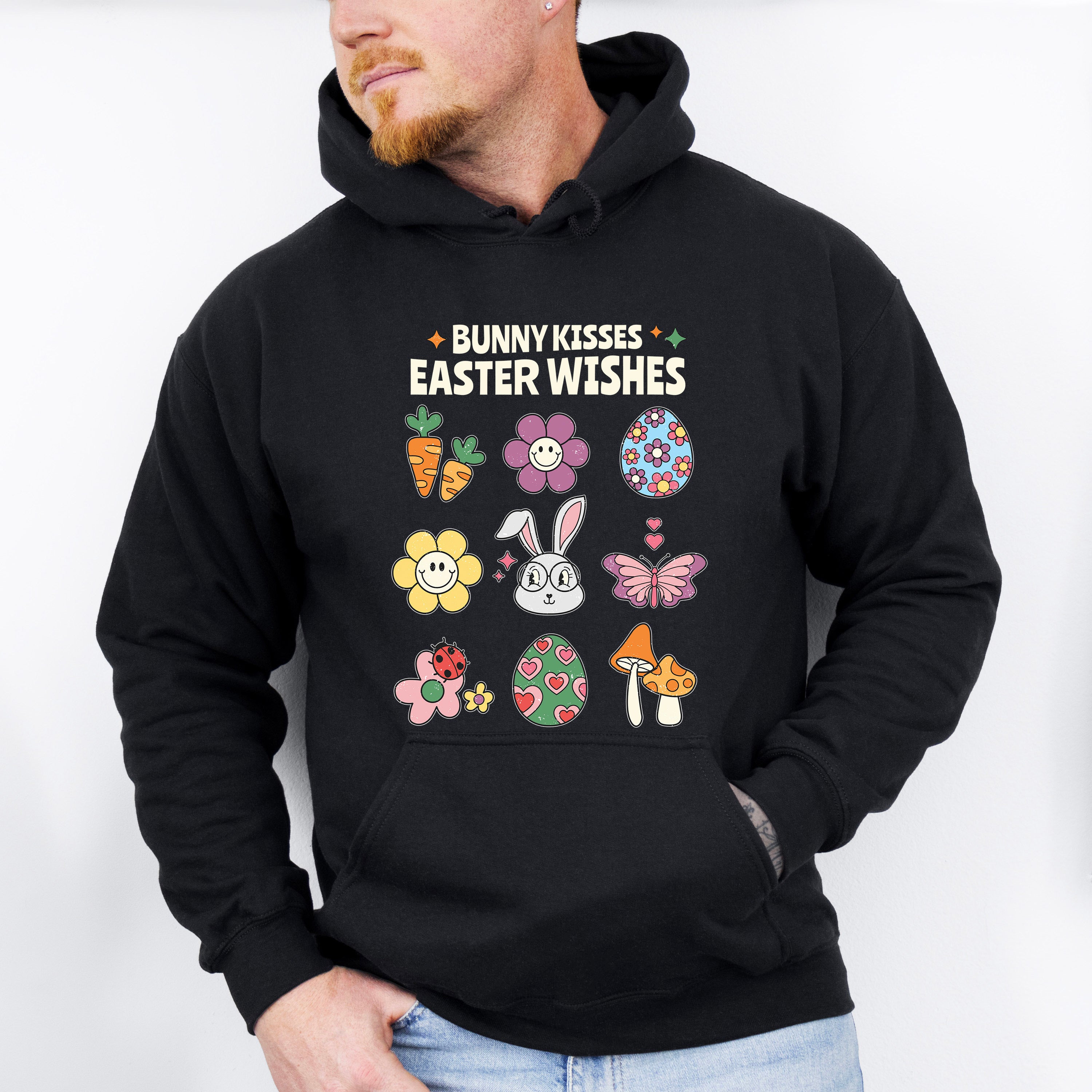 Bunny Kissed Easter Wishes Easter Day Unisex Crewneck T-Shirt Sweatshirt Hoodie