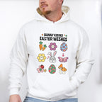 Bunny Kissed Easter Wishes Easter Day Unisex Crewneck T-Shirt Sweatshirt Hoodie