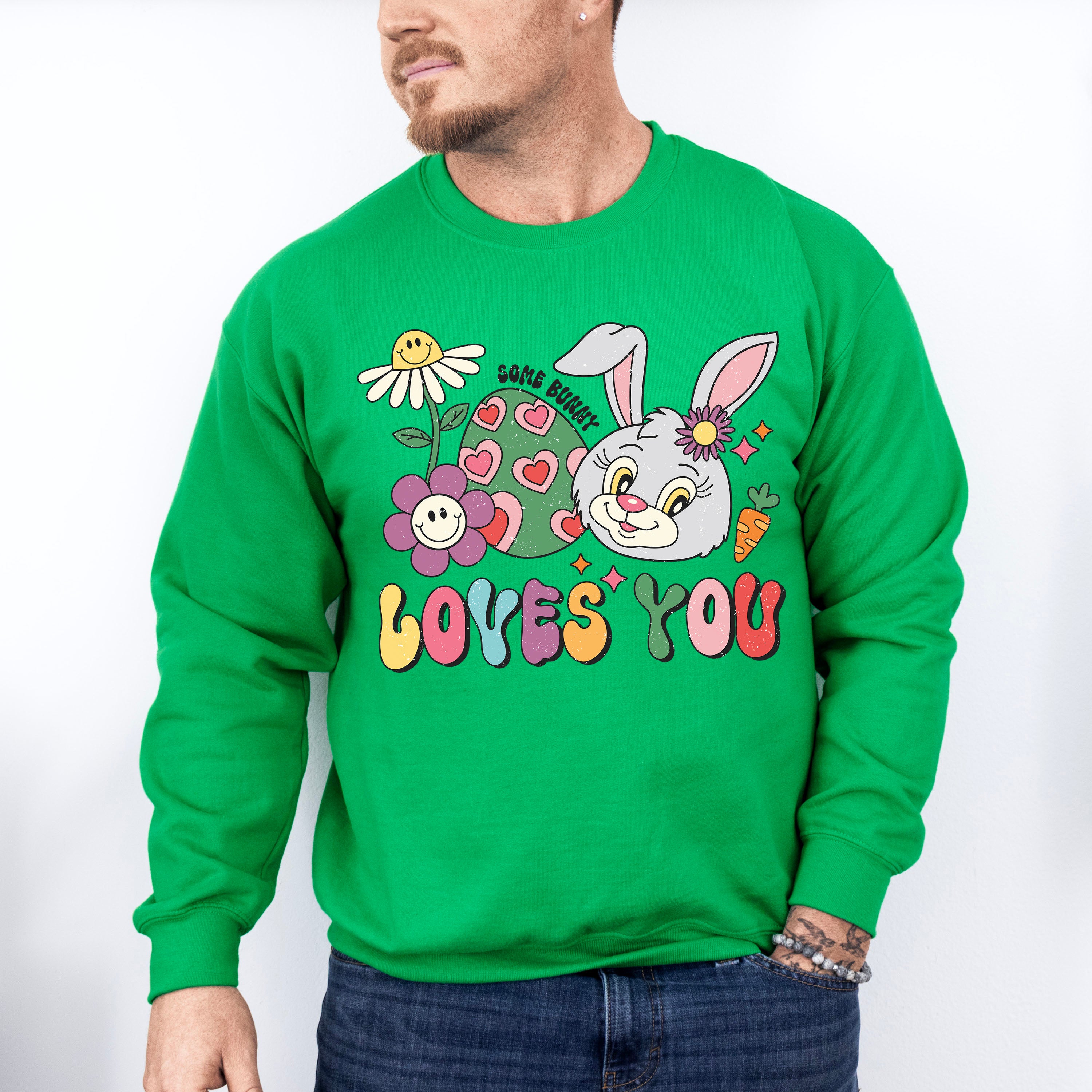Some Bunny Loves You Easter Day Unisex Crewneck T-Shirt Sweatshirt Hoodie