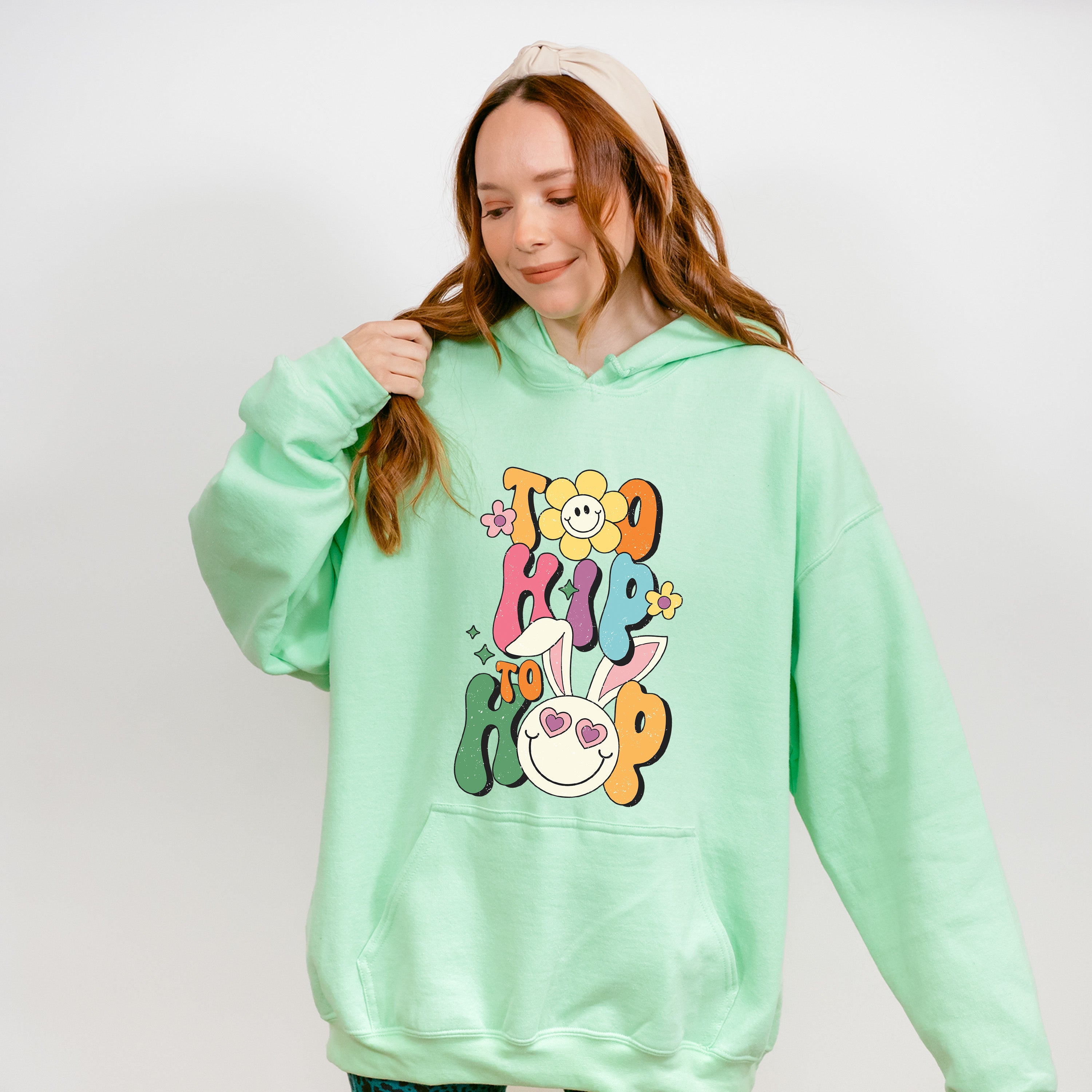 Too Hip To Hop Easter Day Unisex Crewneck T-Shirt Sweatshirt Hoodie