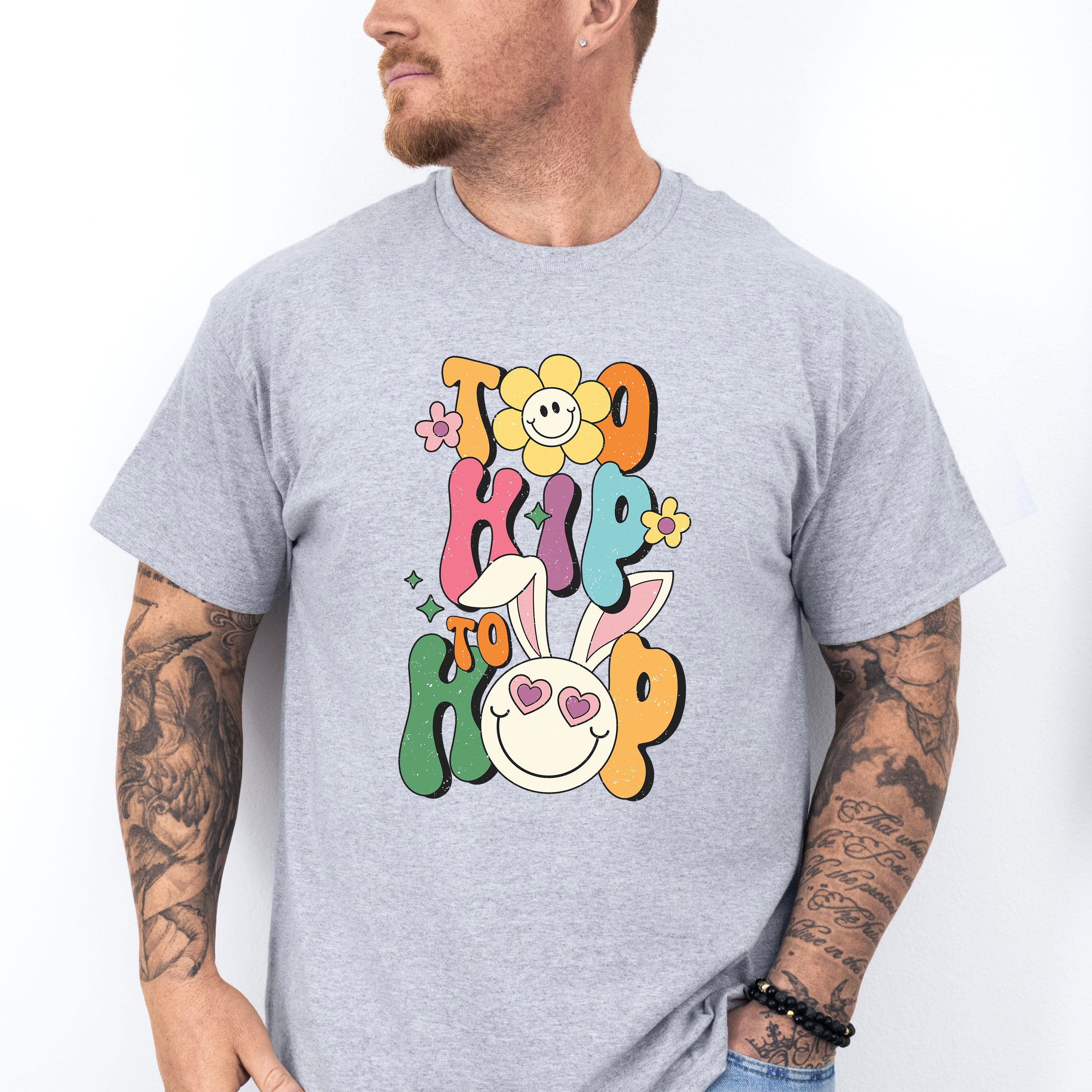 Too Hip To Hop Easter Day Unisex Crewneck T-Shirt Sweatshirt Hoodie