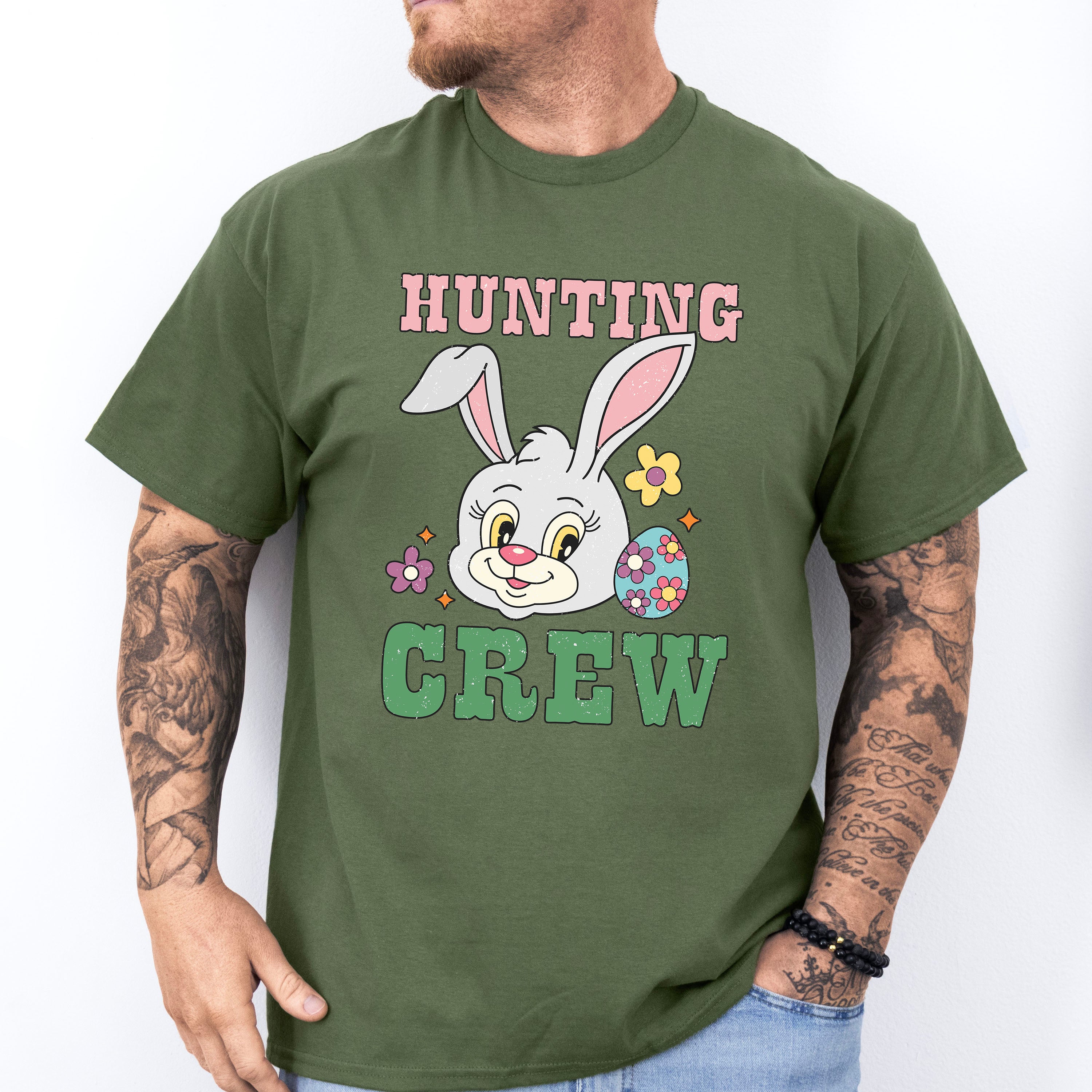Hunting Crew Easter Day Unisex Crewneck T-Shirt Sweatshirt Hoodie