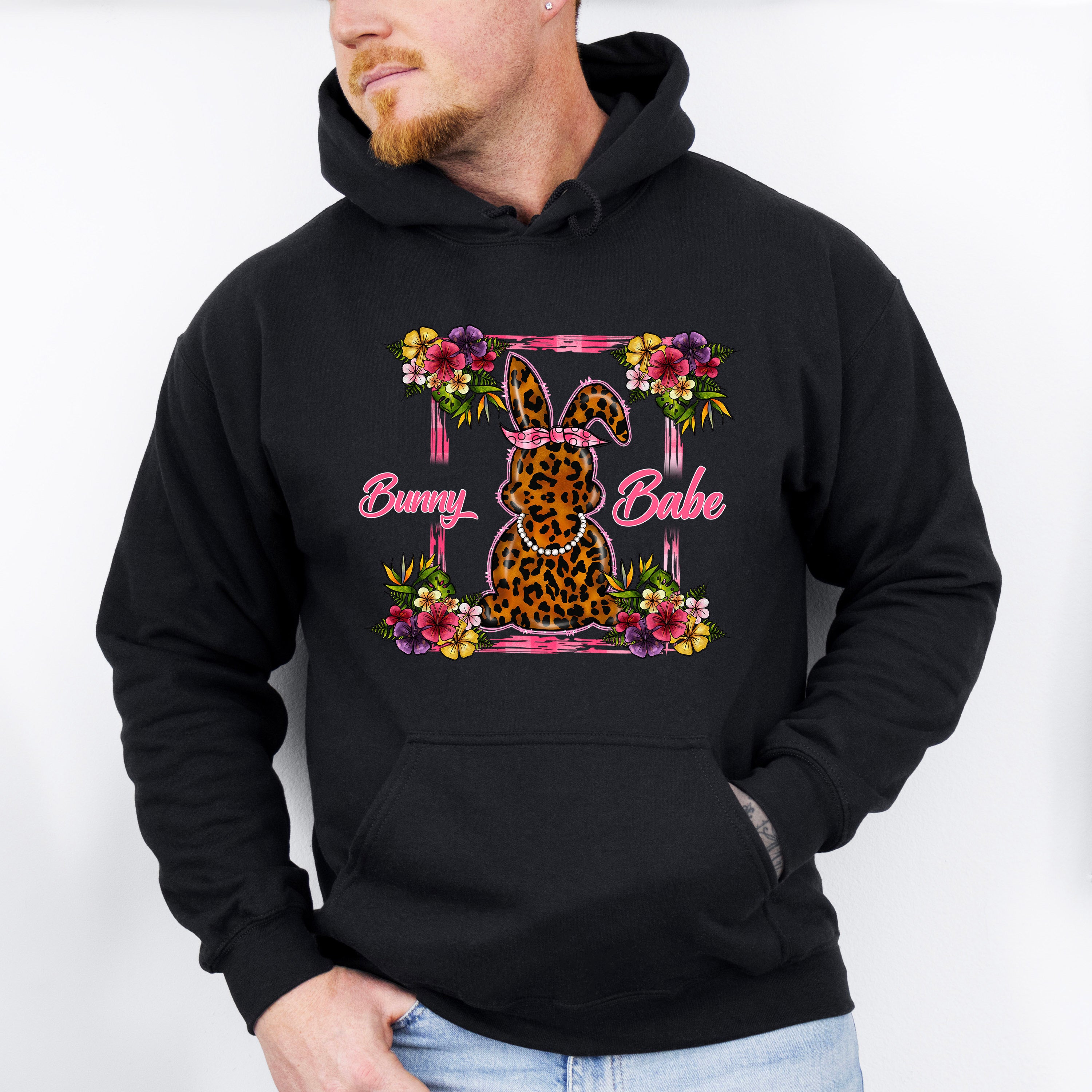 Bunny Babe Frame Easter Day Unisex Crewneck T-Shirt Sweatshirt Hoodie