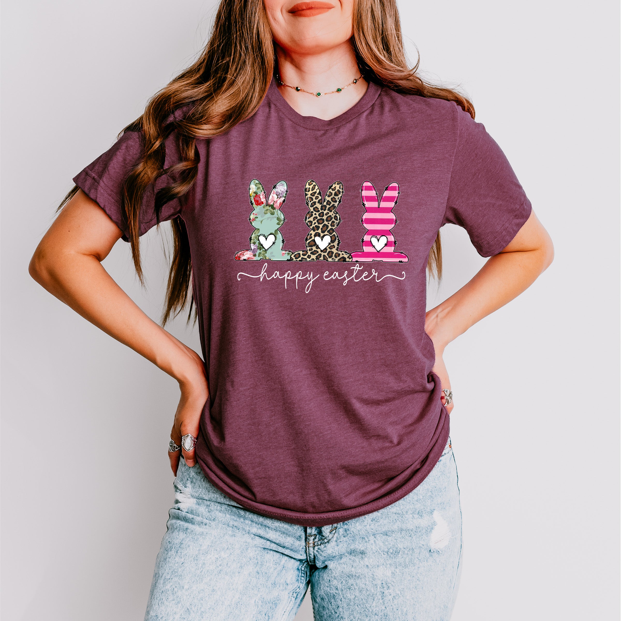 Happy Easter Bunnies Easter Day Unisex Crewneck T-Shirt Sweatshirt Hoodie