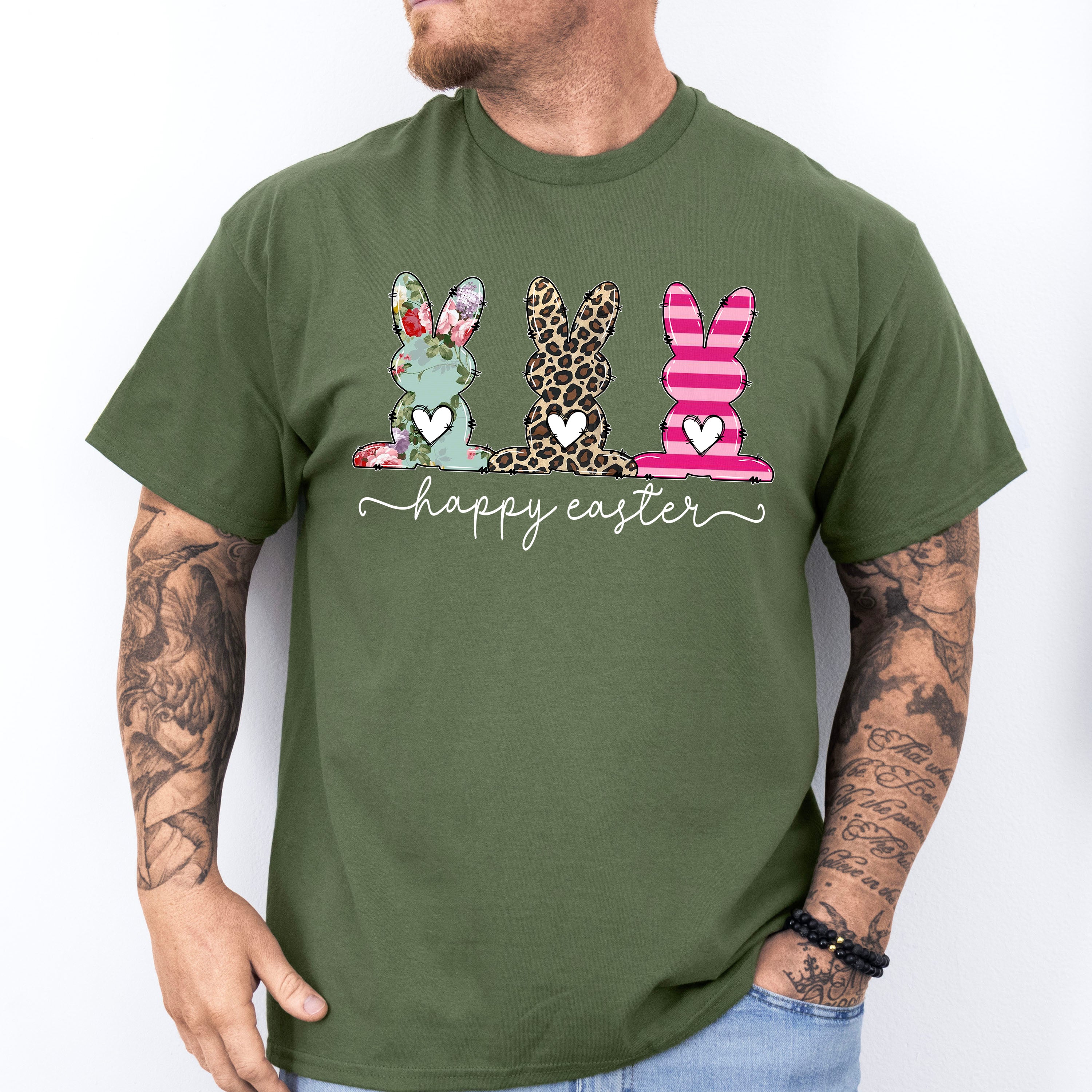 Happy Easter Bunnies Easter Day Unisex Crewneck T-Shirt Sweatshirt Hoodie