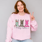 Happy Easter Bunnies Easter Day Unisex Crewneck T-Shirt Sweatshirt Hoodie