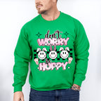 Don't Worry Be Hoppy Easter Day Unisex Crewneck T-Shirt Sweatshirt Hoodie