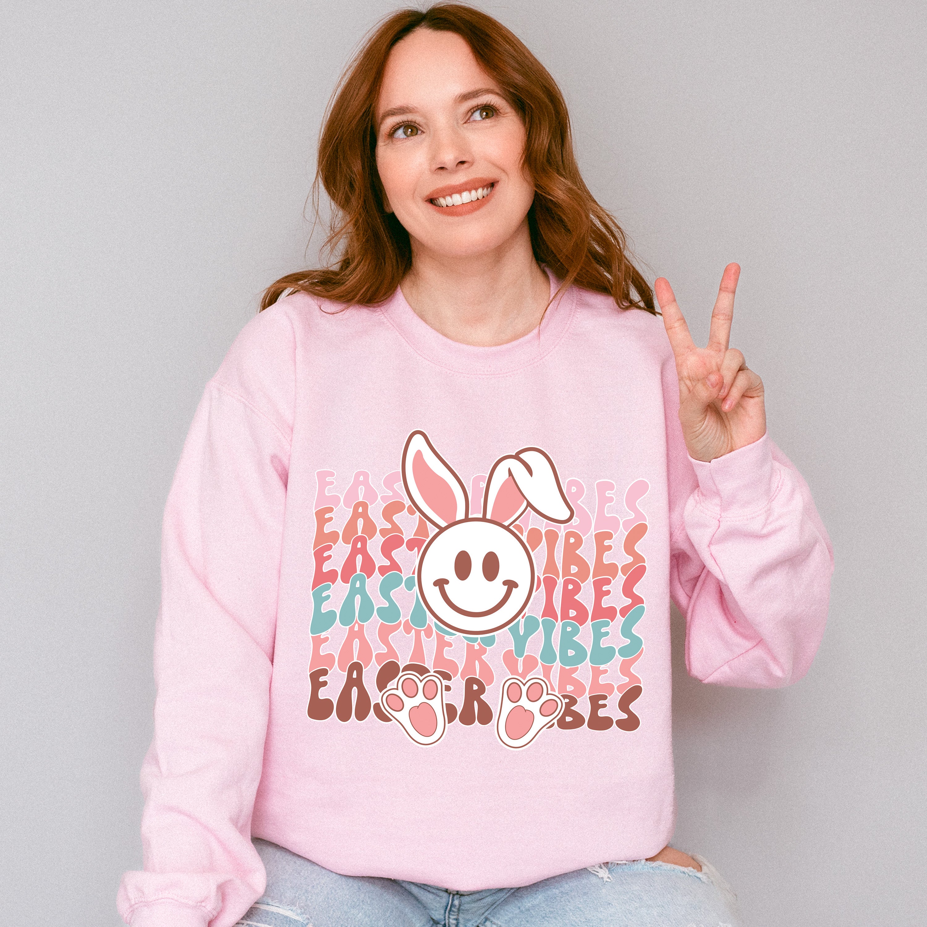 Easter Vibes Easter Day Unisex Crewneck T-Shirt Sweatshirt Hoodie