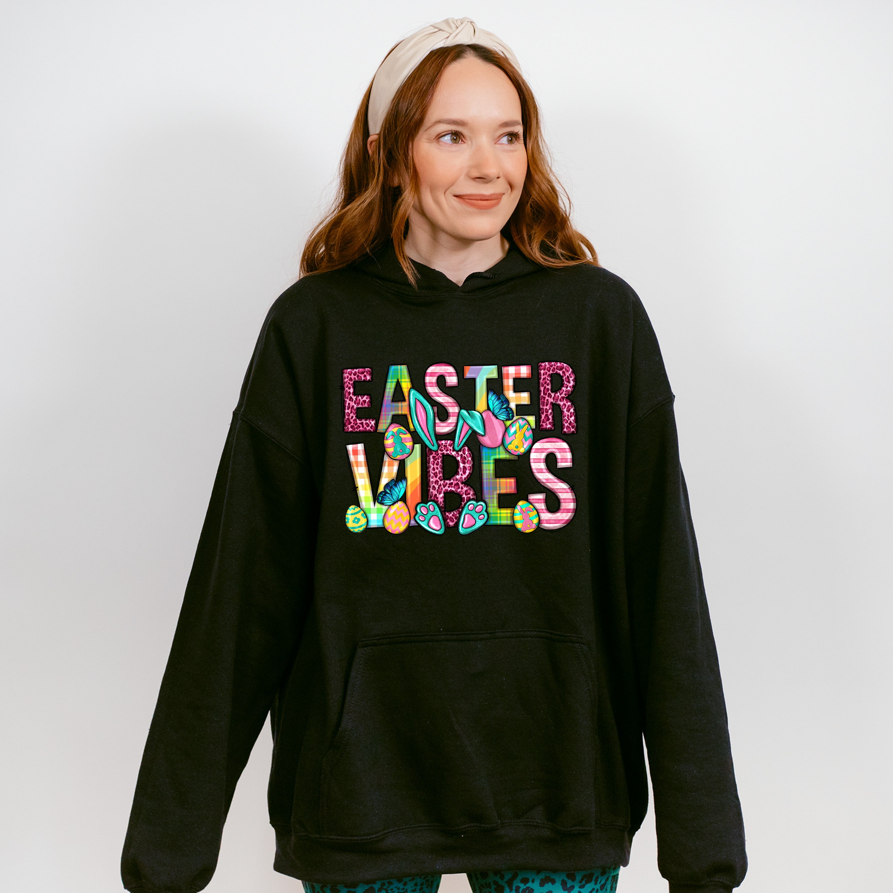 Easter Vibes Eggs Easter Day Unisex Crewneck T-Shirt Sweatshirt Hoodie