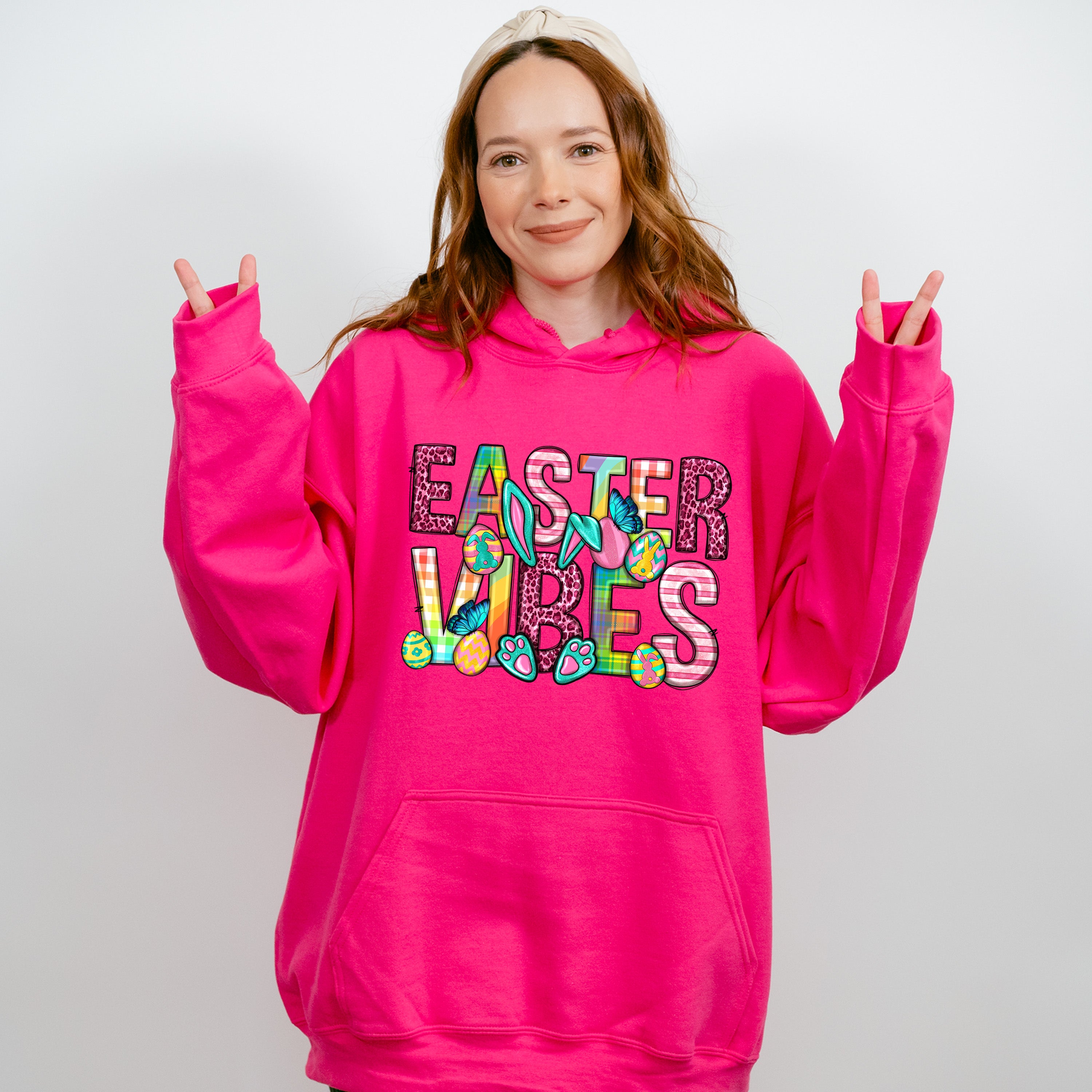 Easter Vibes Eggs Easter Day Unisex Crewneck T-Shirt Sweatshirt Hoodie