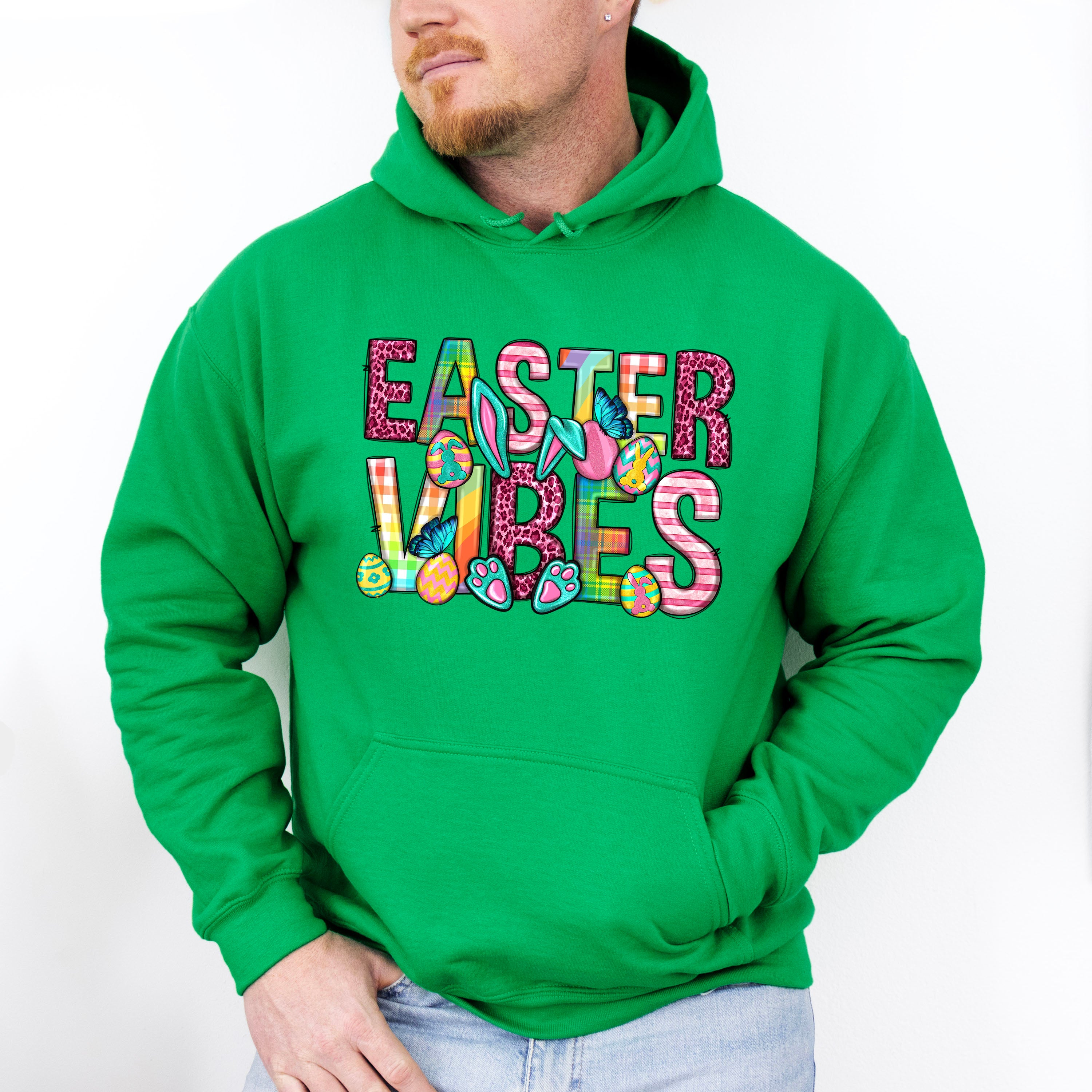 Easter Vibes Eggs Easter Day Unisex Crewneck T-Shirt Sweatshirt Hoodie
