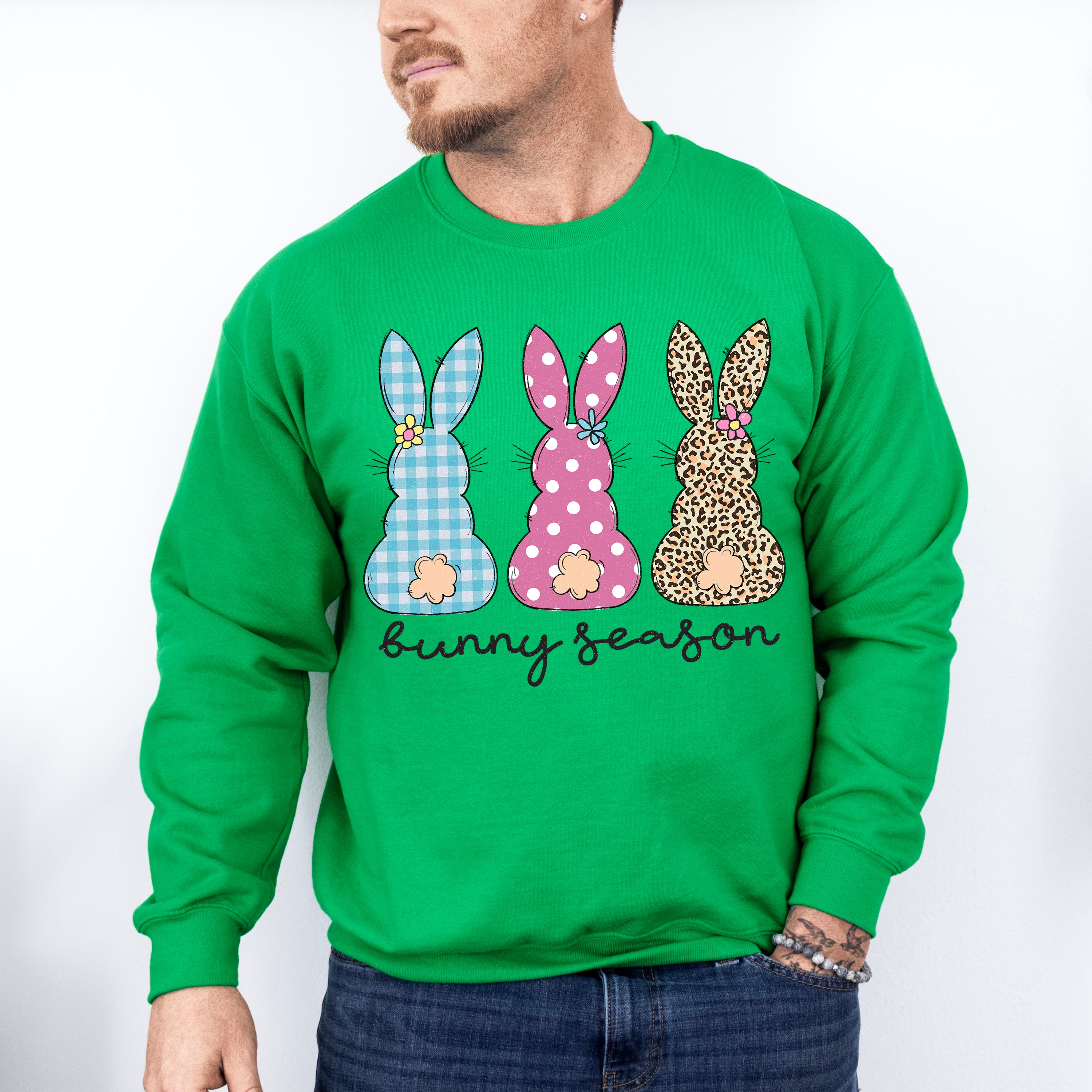 Bunny Season Easter Day Unisex Crewneck T-Shirt Sweatshirt Hoodie