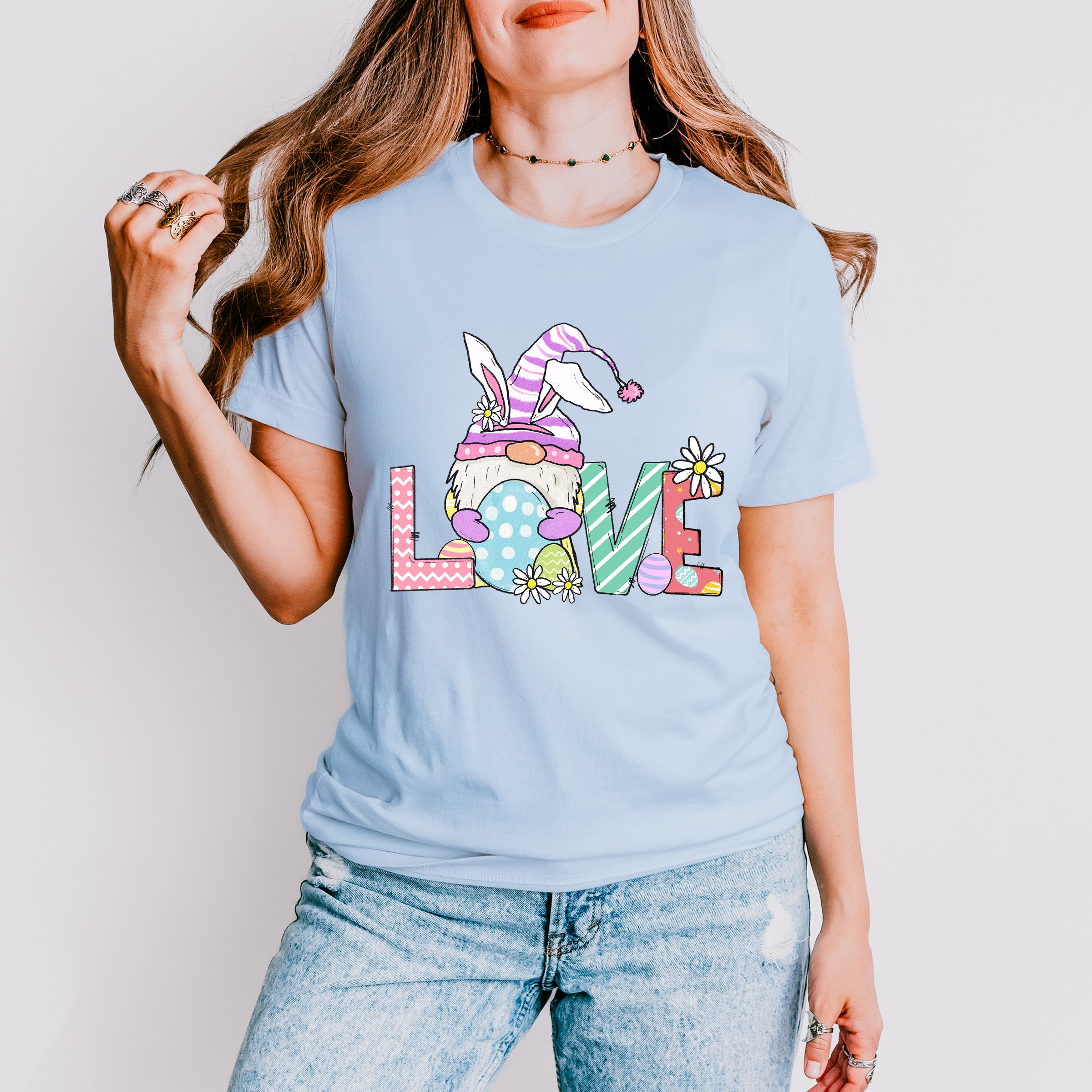 Love Easter Gnome Easter Day Unisex Crewneck T-Shirt Sweatshirt Hoodie