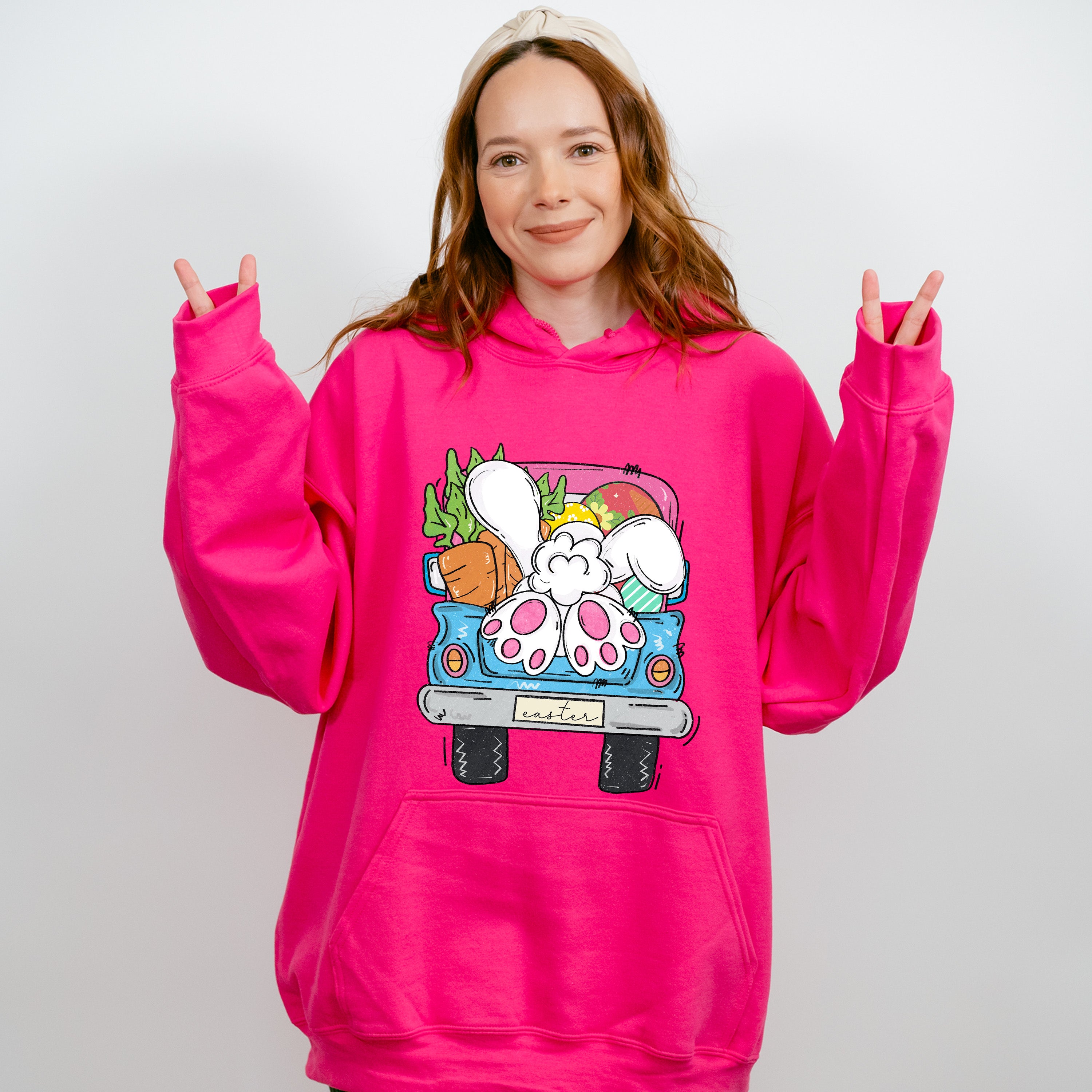 Easter Gnome Truck Easter Day Unisex Crewneck T-Shirt Sweatshirt Hoodie