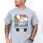 Easter Gnome Truck Easter Day Unisex Crewneck T-Shirt Sweatshirt Hoodie