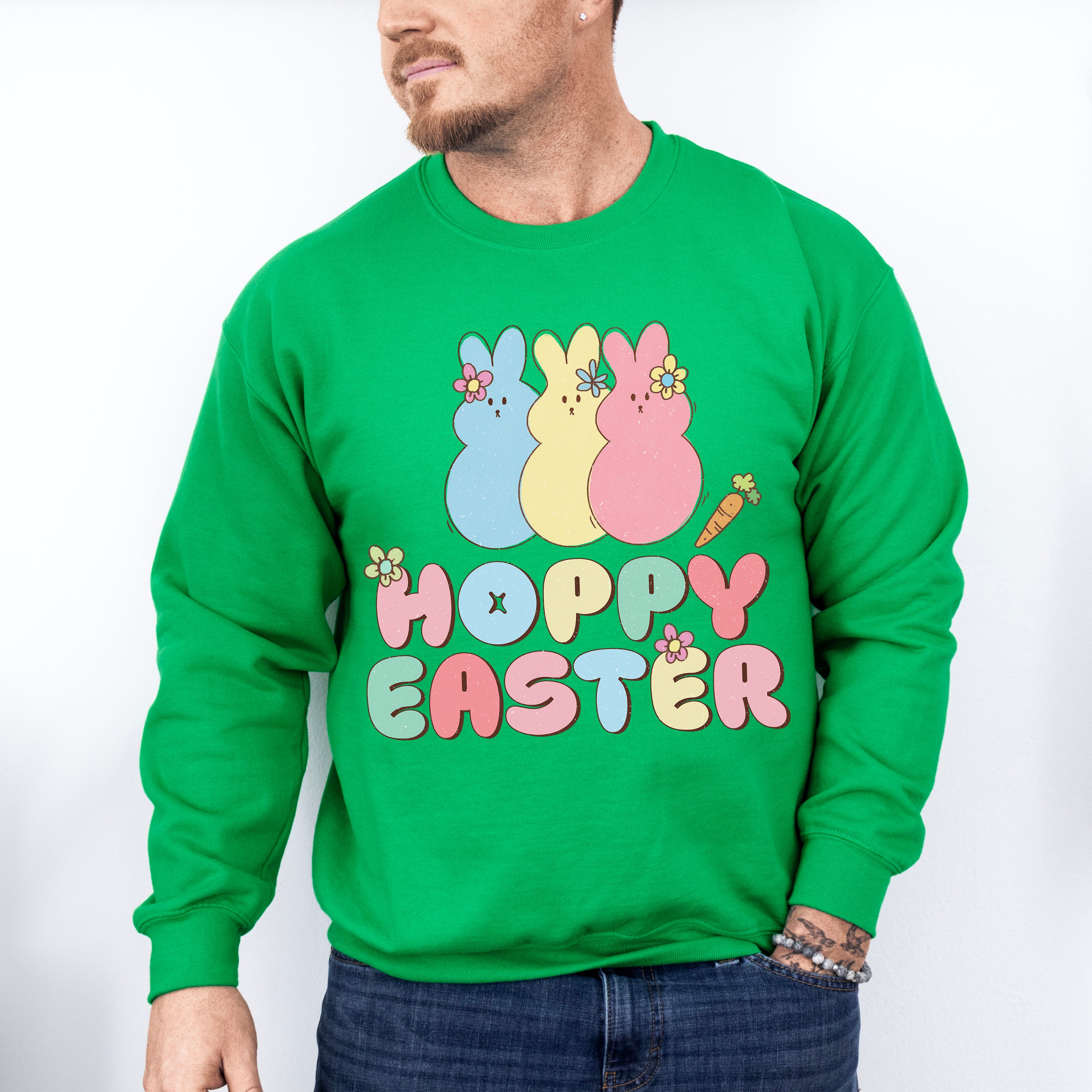 Hoppy Easter Easter Day Unisex Crewneck T-Shirt Sweatshirt Hoodie
