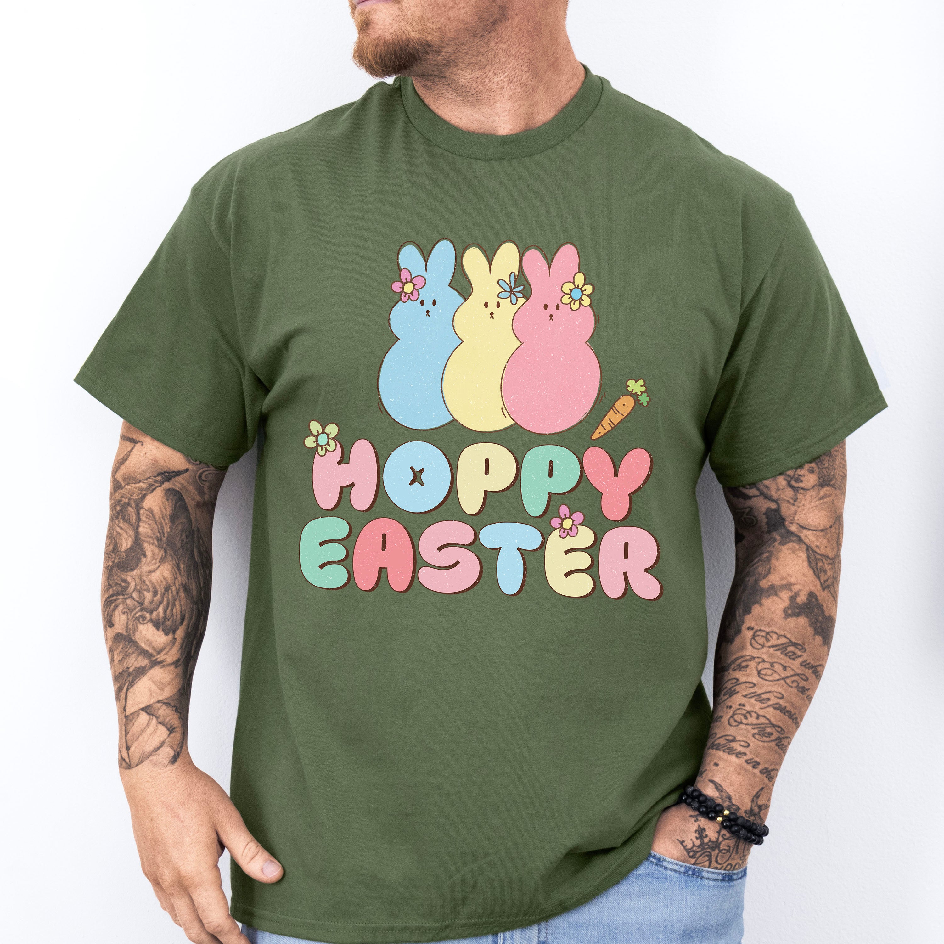 Hoppy Easter Easter Day Unisex Crewneck T-Shirt Sweatshirt Hoodie
