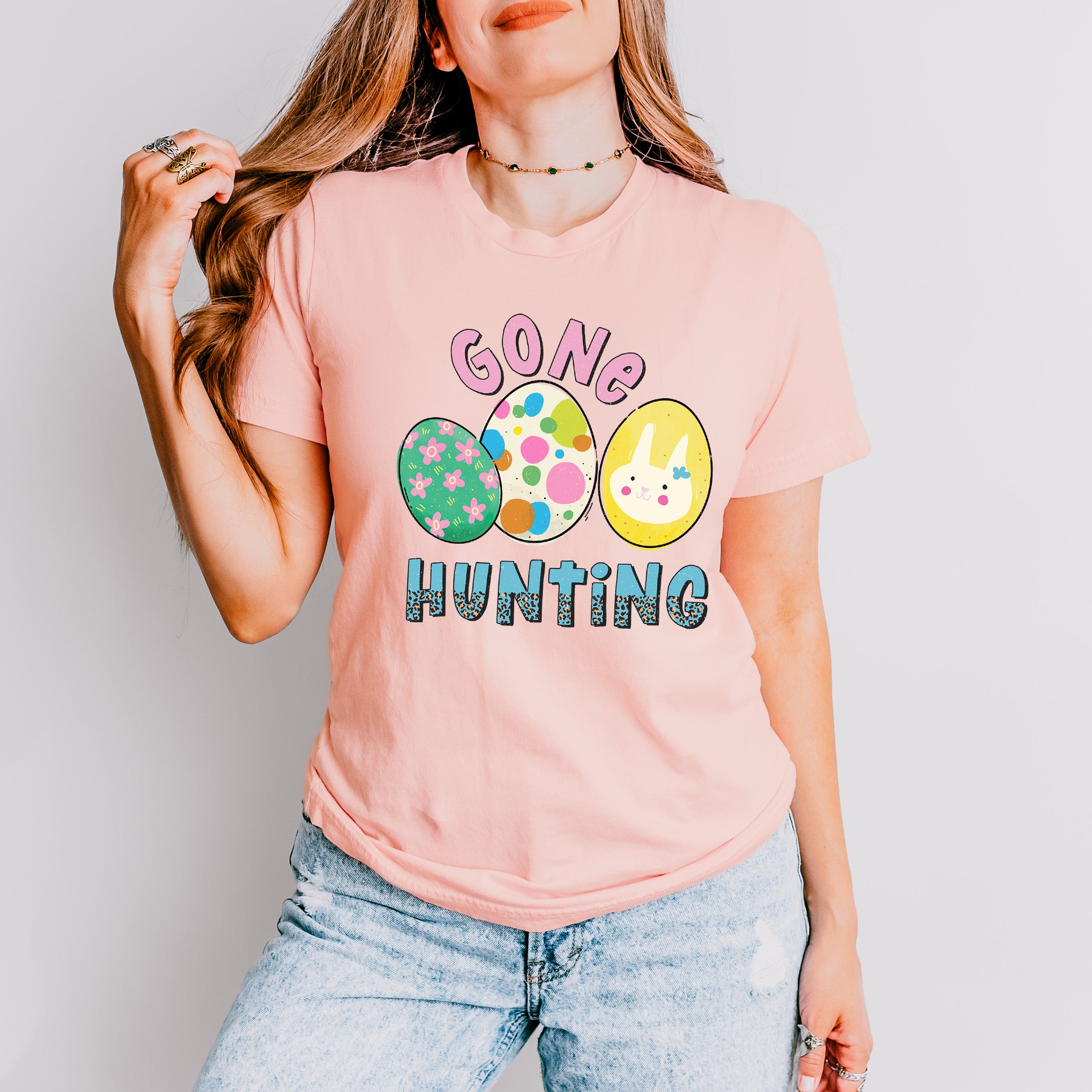 Gone Hunting Easter Day Unisex Crewneck T-Shirt Sweatshirt Hoodie