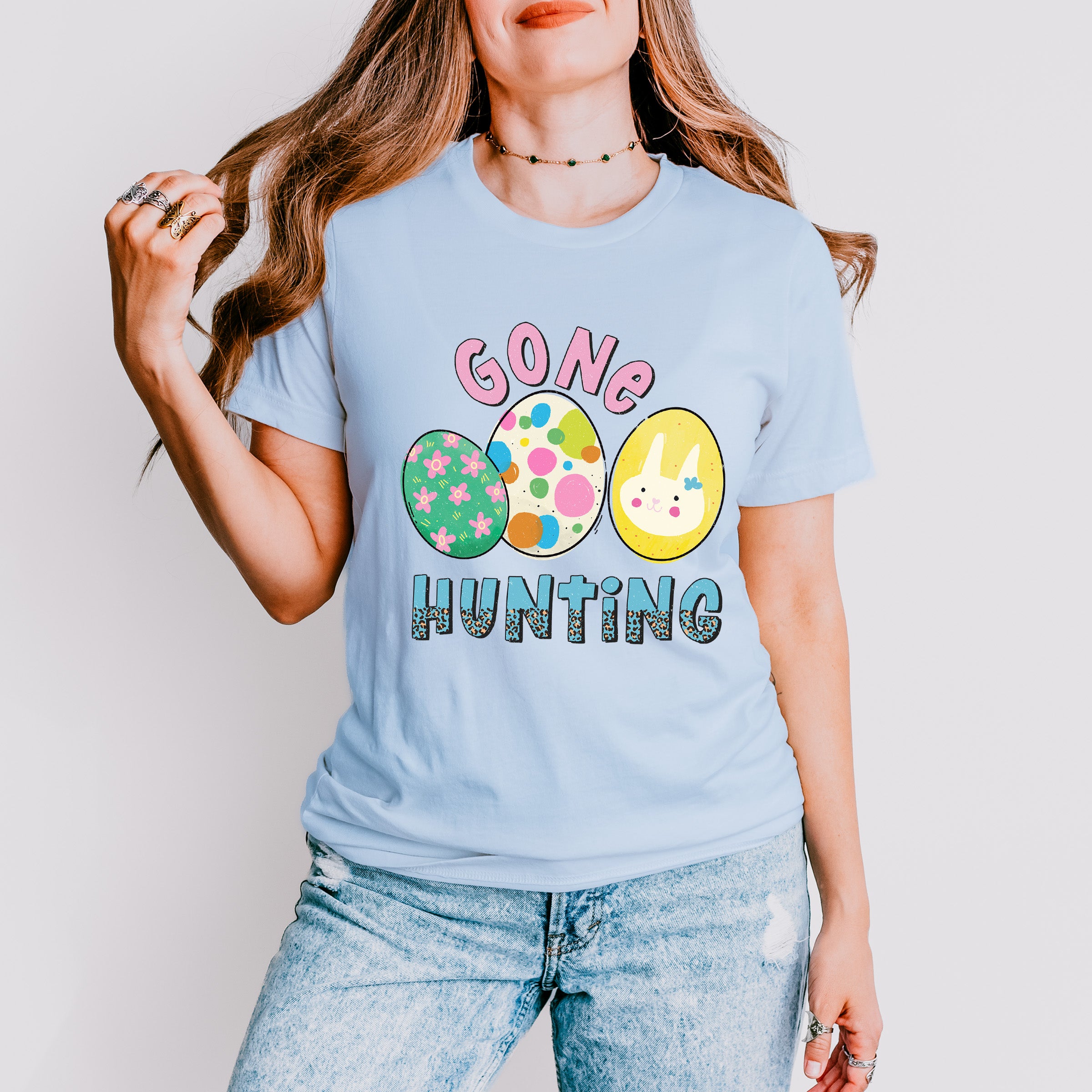 Gone Hunting Easter Day Unisex Crewneck T-Shirt Sweatshirt Hoodie