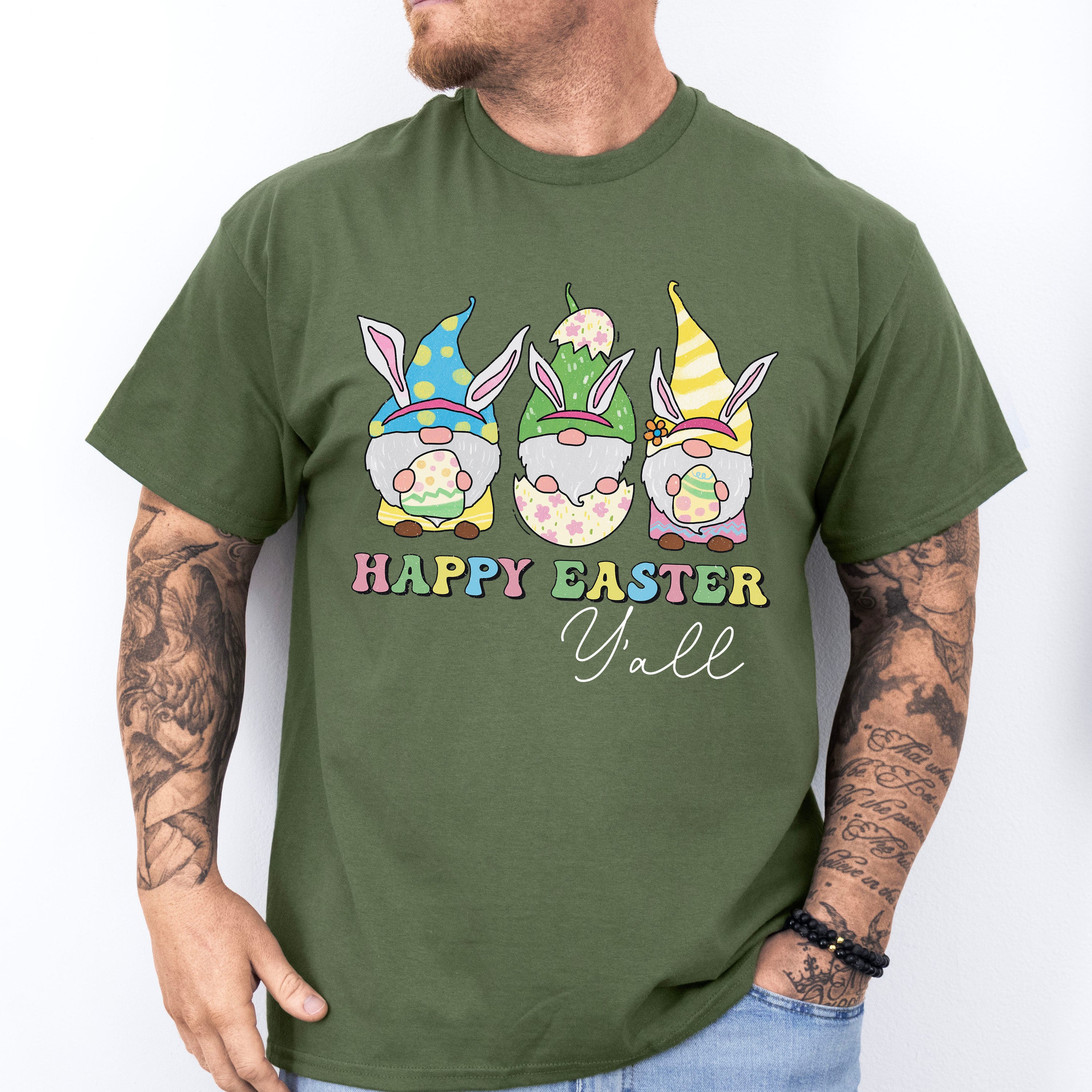 Happy Easter Y'all Easter Day Unisex Crewneck T-Shirt Sweatshirt Hoodie