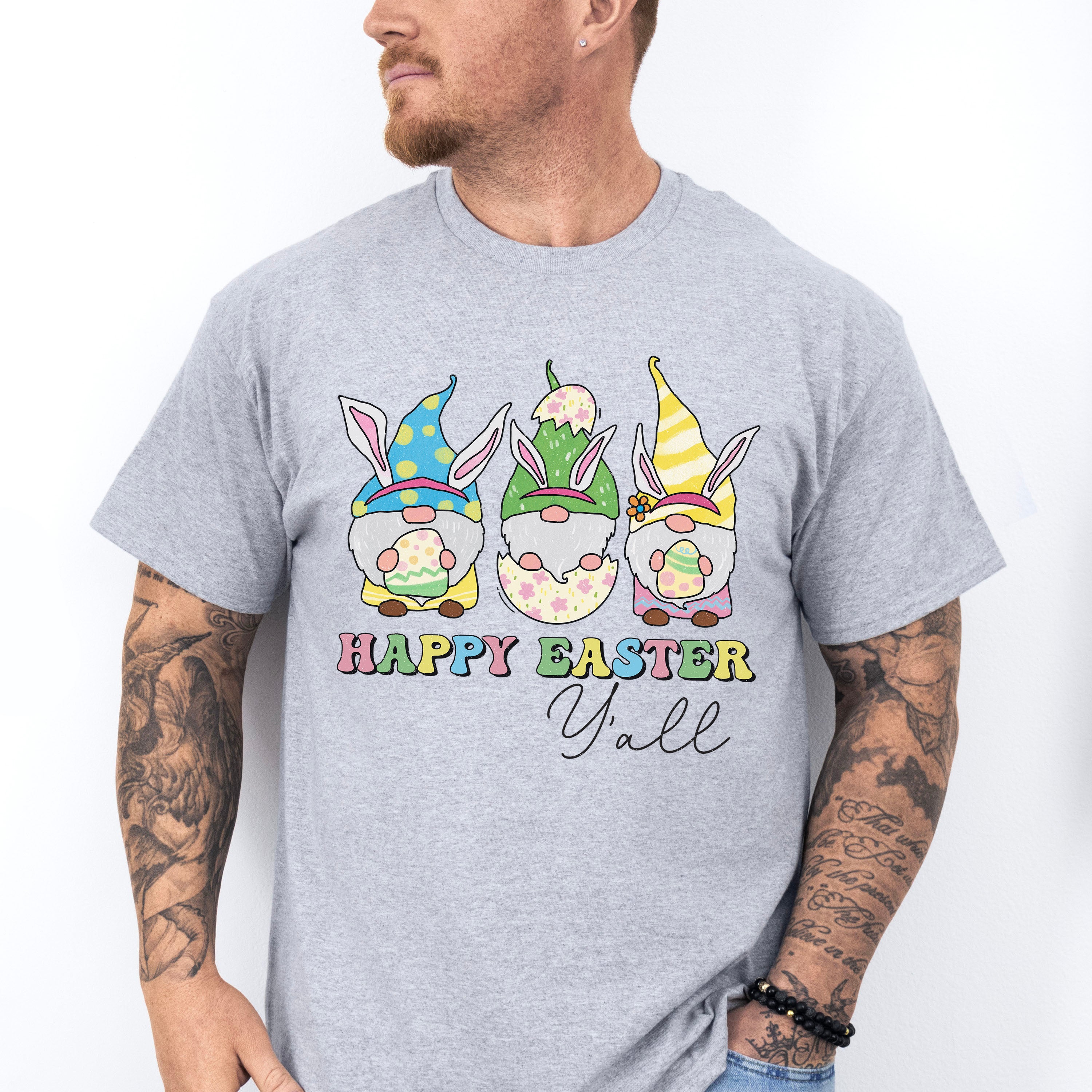 Happy Easter Y'all Easter Day Unisex Crewneck T-Shirt Sweatshirt Hoodie