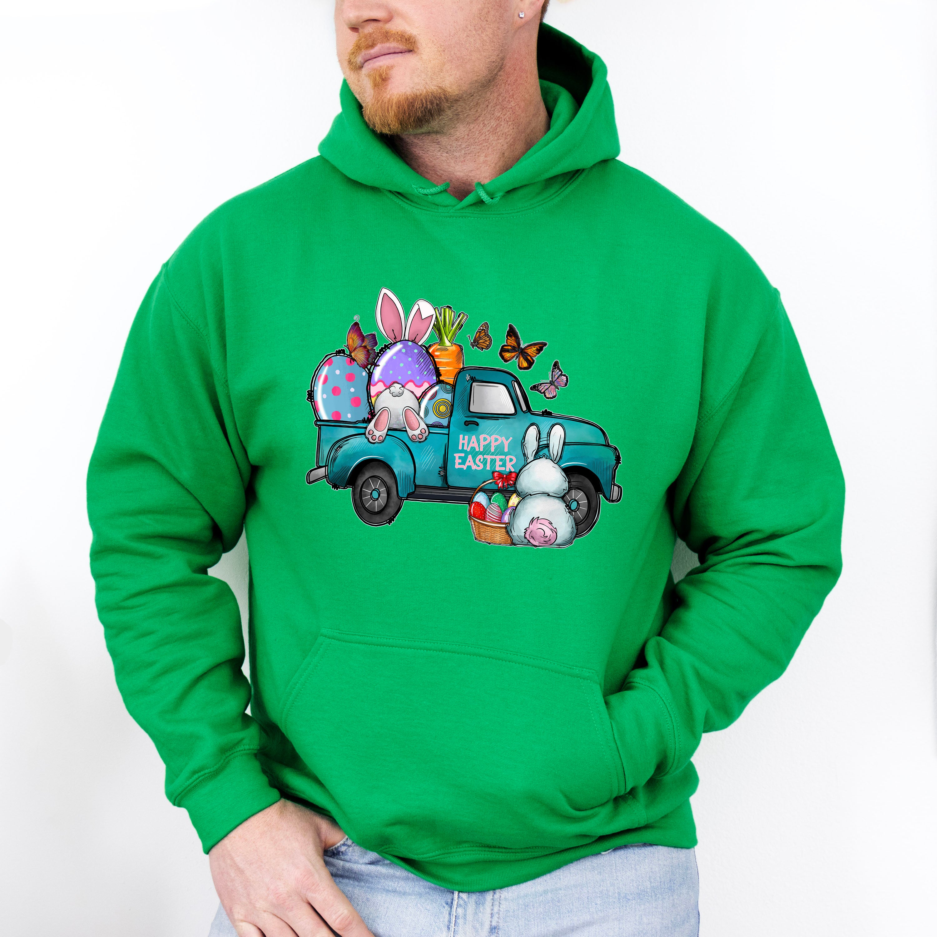 Easter Truck Easter Day Unisex Crewneck T-Shirt Sweatshirt Hoodie