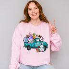Easter Truck Easter Day Unisex Crewneck T-Shirt Sweatshirt Hoodie