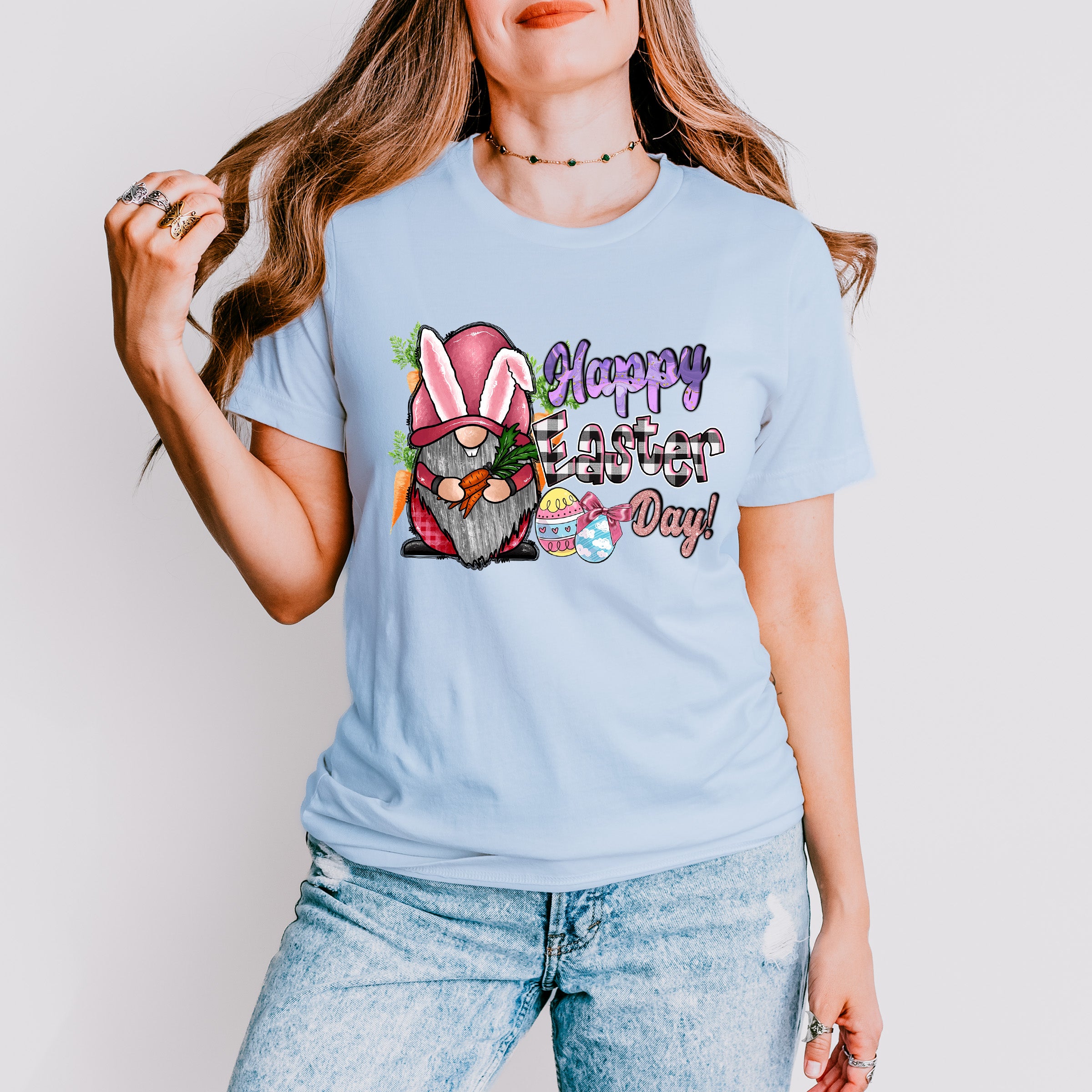 Happy Easter Day Gnome Easter Day Unisex Crewneck T-Shirt Sweatshirt Hoodie