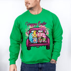 Happy Easter Day Truck Easter Day Unisex Crewneck T-Shirt Sweatshirt Hoodie