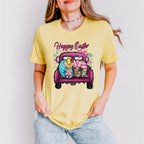 Happy Easter Day Truck Easter Day Unisex Crewneck T-Shirt Sweatshirt Hoodie