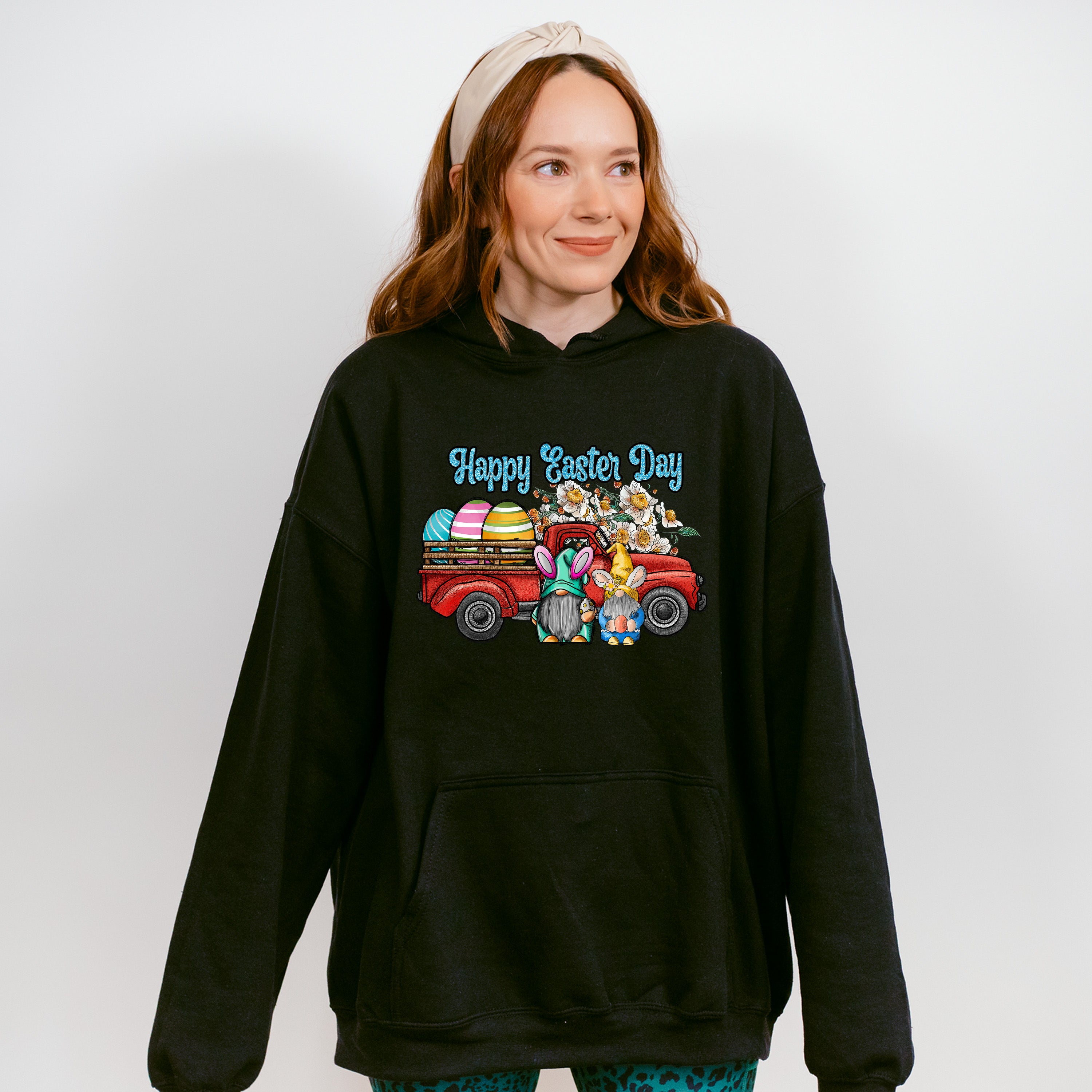 Truck Happy Easter Day Easter Day Unisex Crewneck T-Shirt Sweatshirt Hoodie