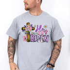 Cross He Is Risen Easter Day Unisex Crewneck T-Shirt Sweatshirt Hoodie