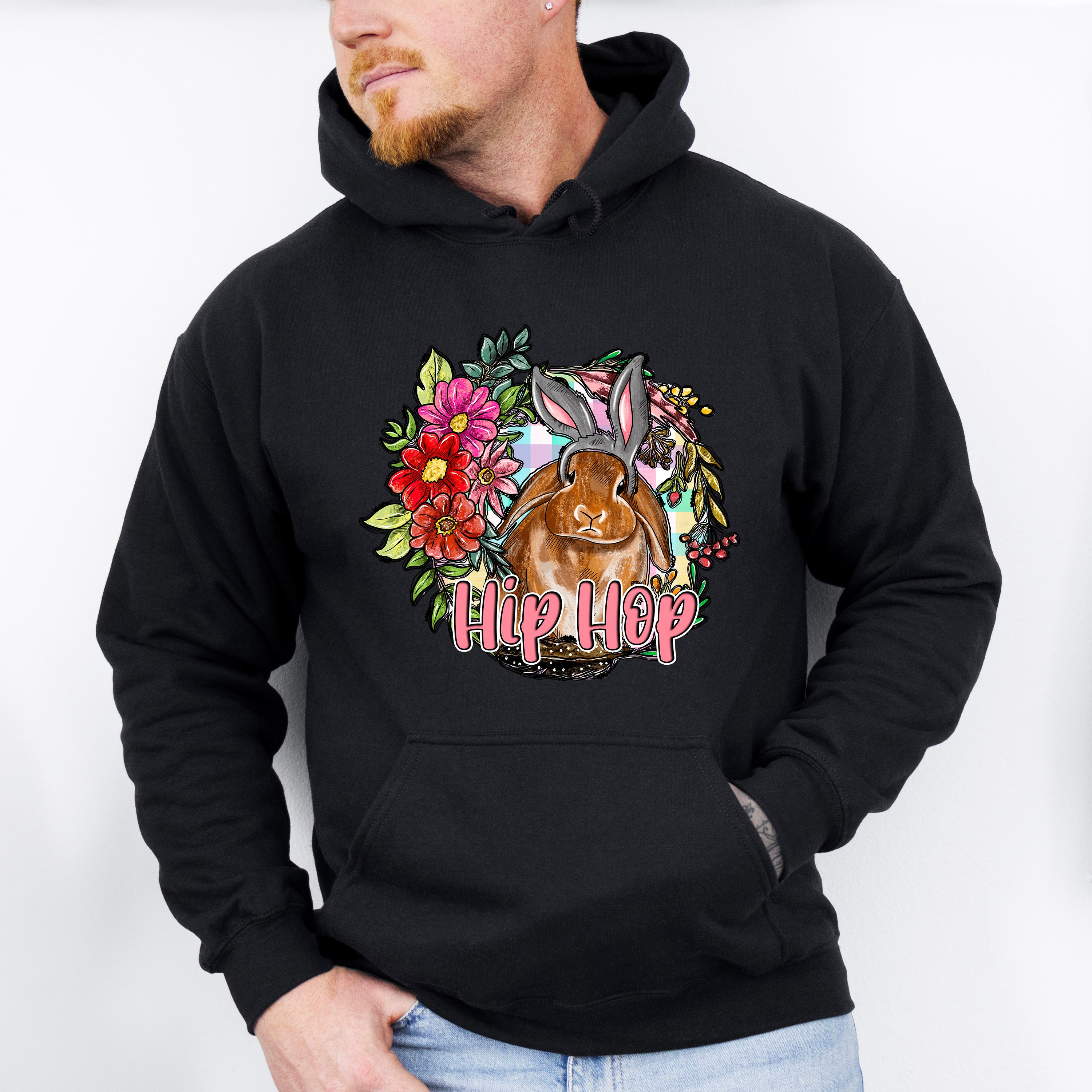 Hip Hop Easter Rabbit Easter Day Unisex Crewneck T-Shirt Sweatshirt Hoodie